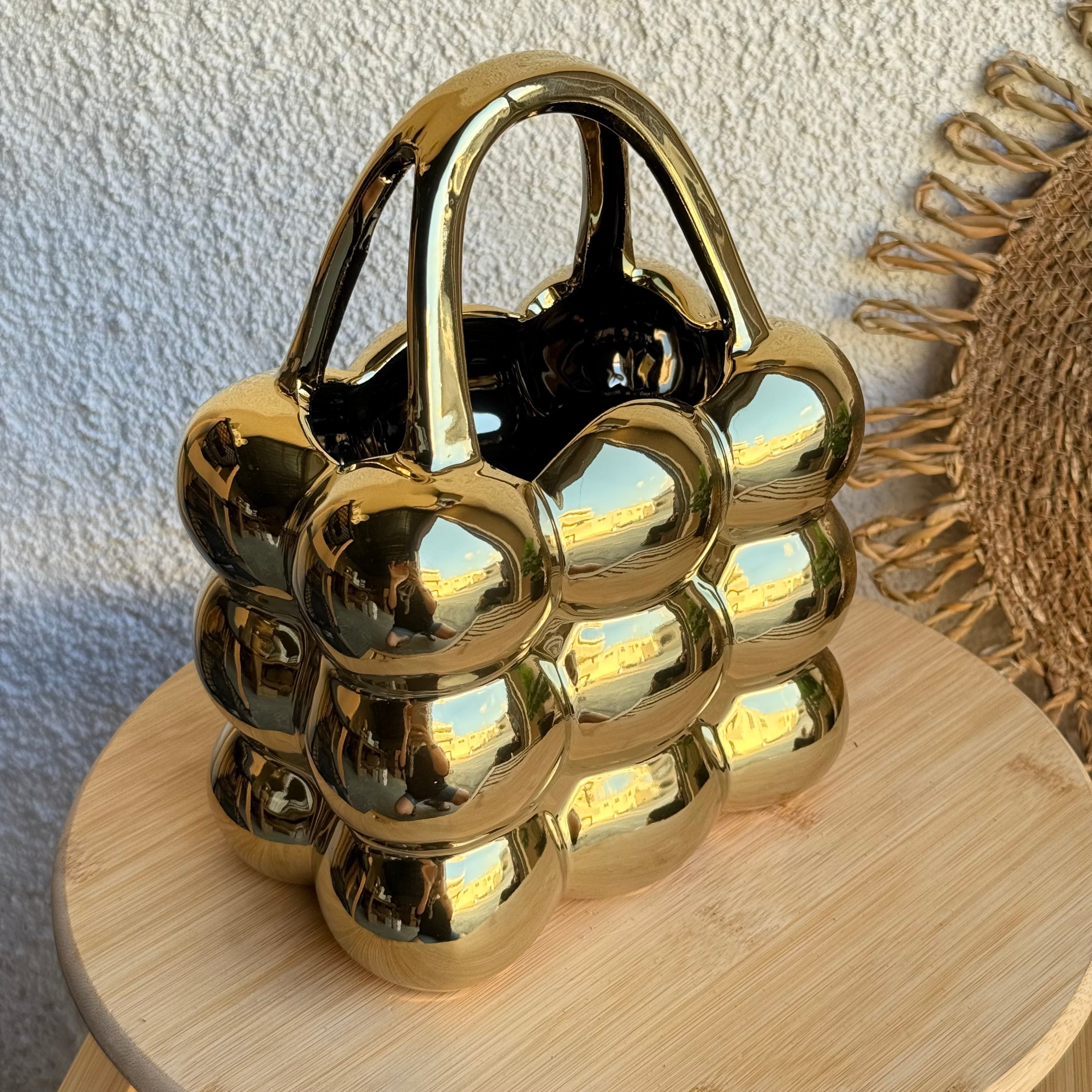 Bead Çanta Vazo Gold 