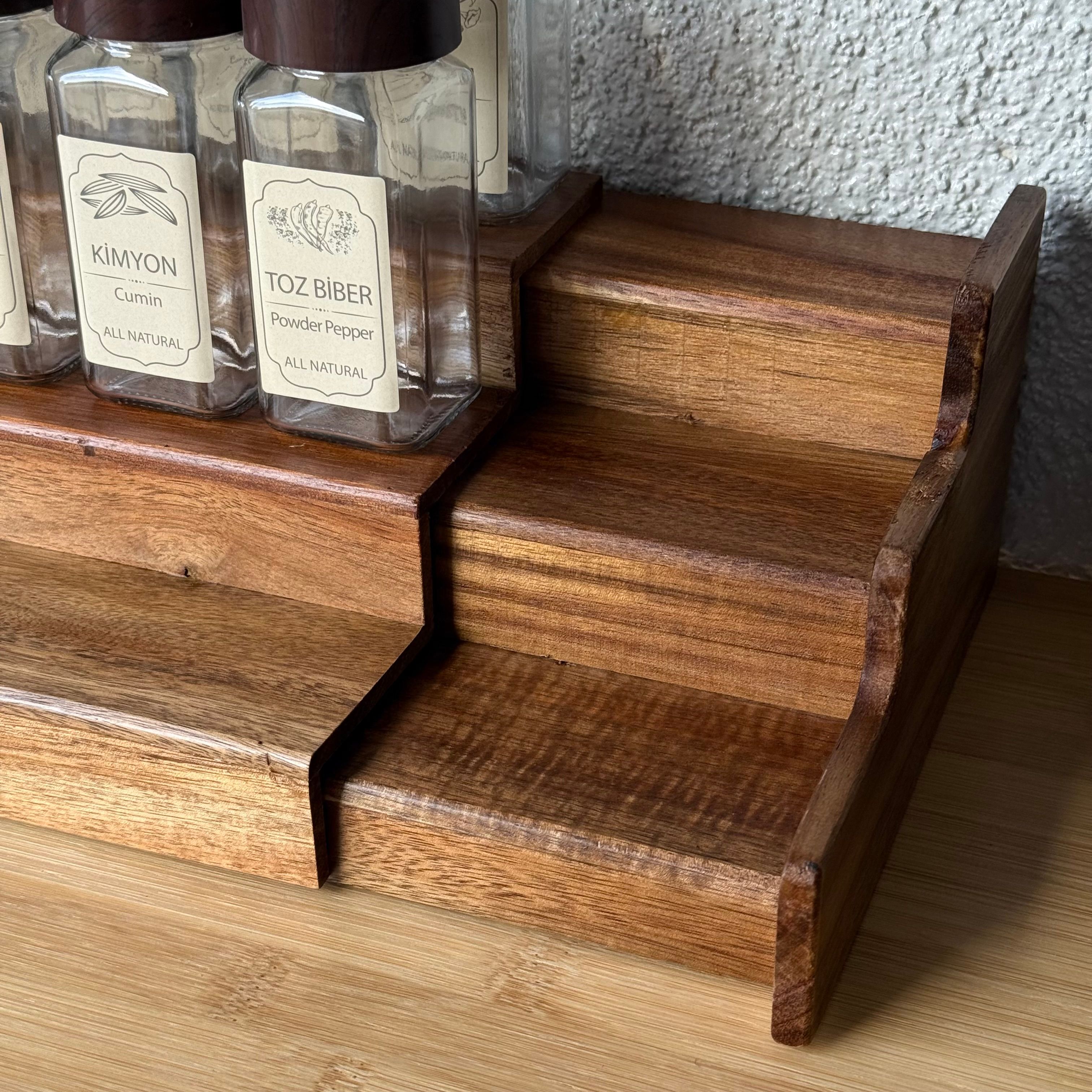 Mollen Vintage Açılır Kapanır Standlı 12'Li Cam Baharatlık Set