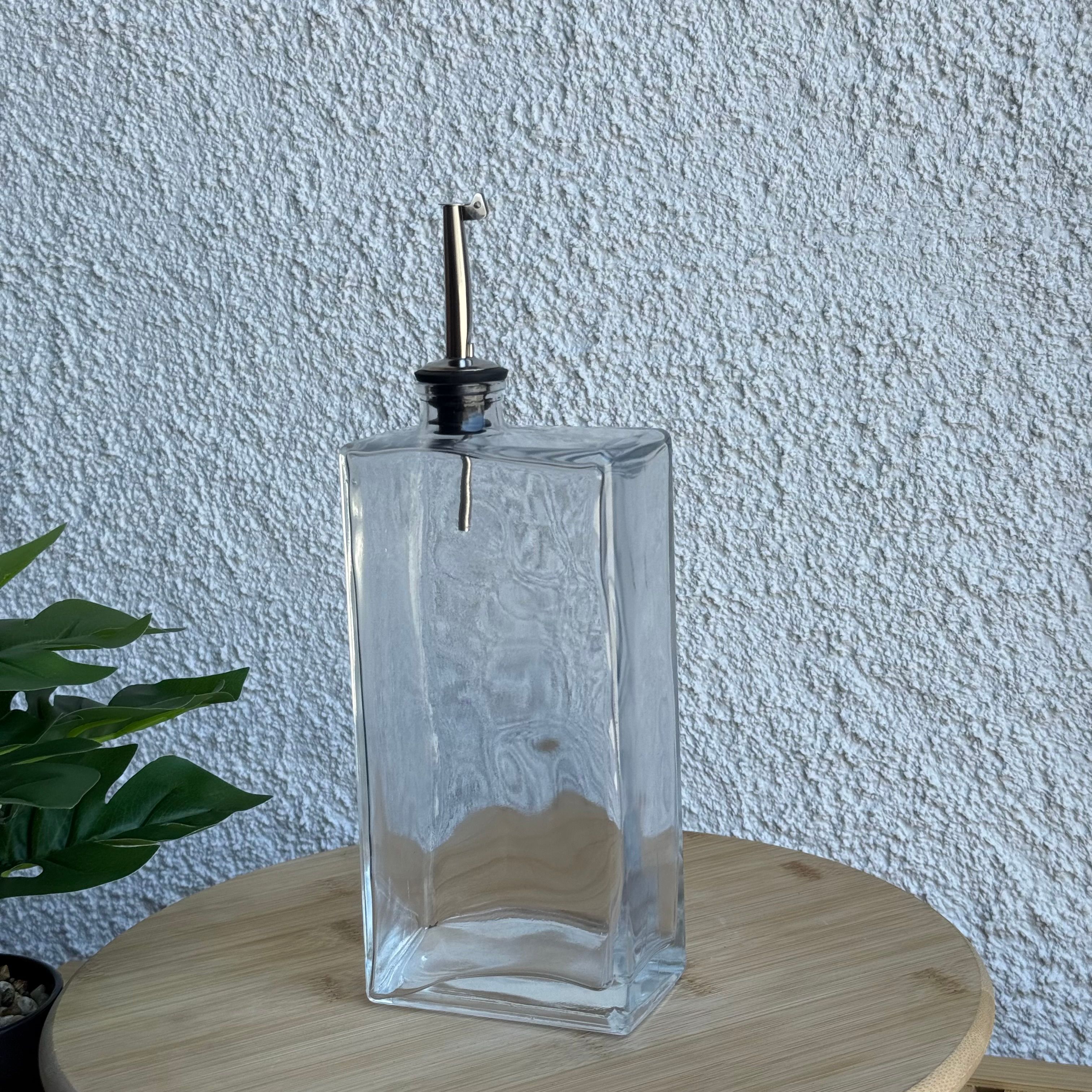 Barotti Dikdörtgen Cam Yağdanlık 750 ML Gümüş 