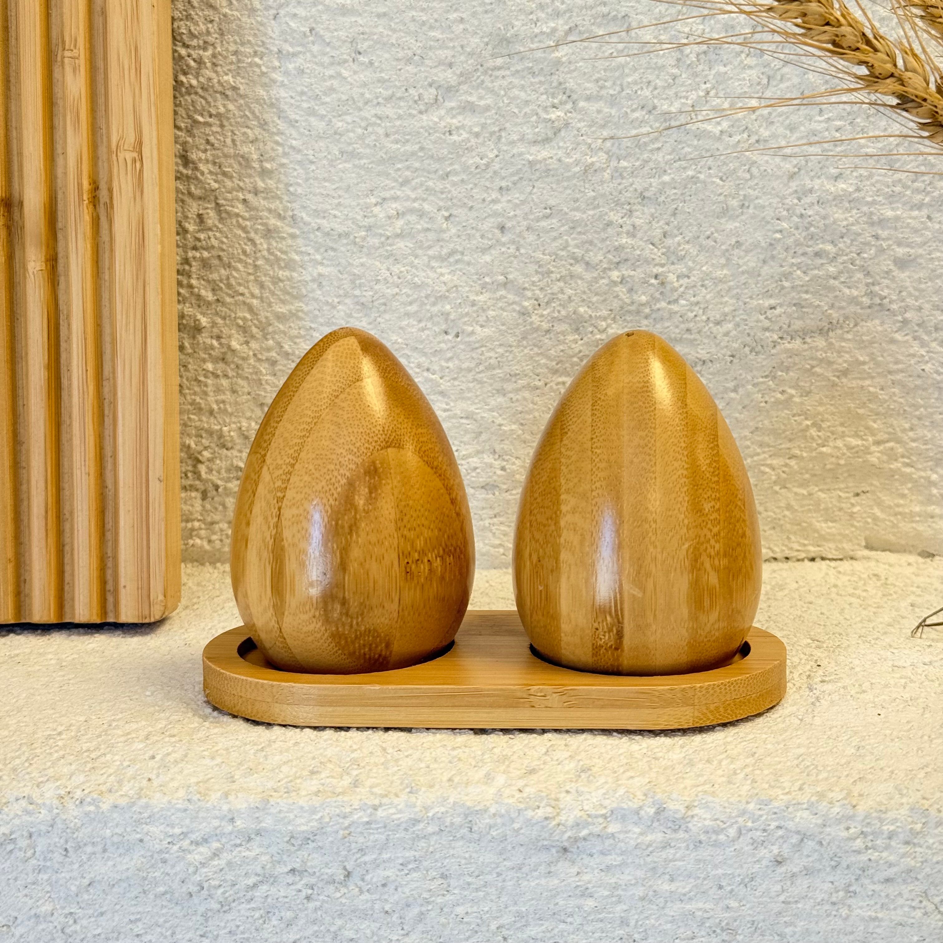 Bambu 2 li Yumurta Tuzluk Biberlik