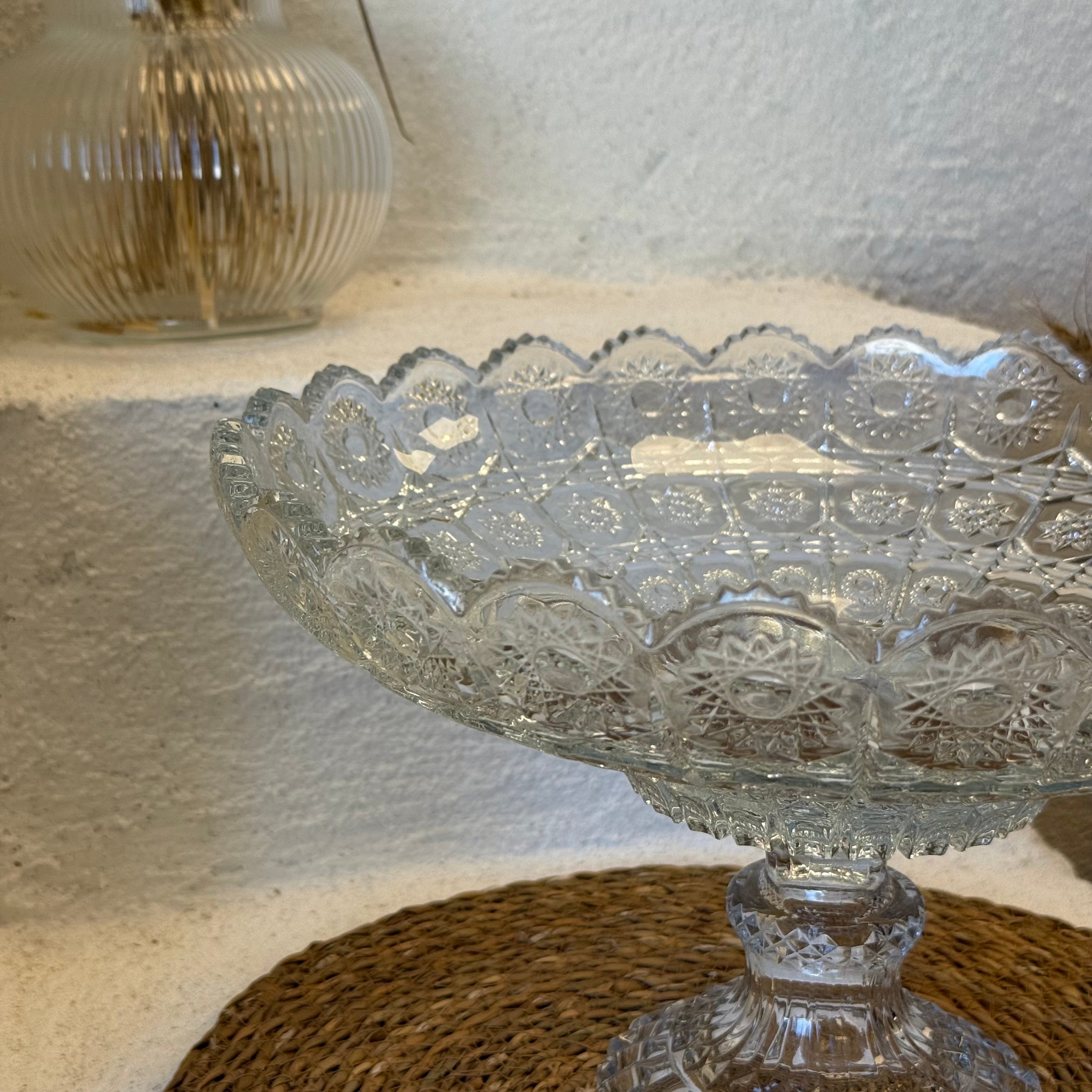 Sakura Ayaklı Kristal Lüks Kase 31 cm 