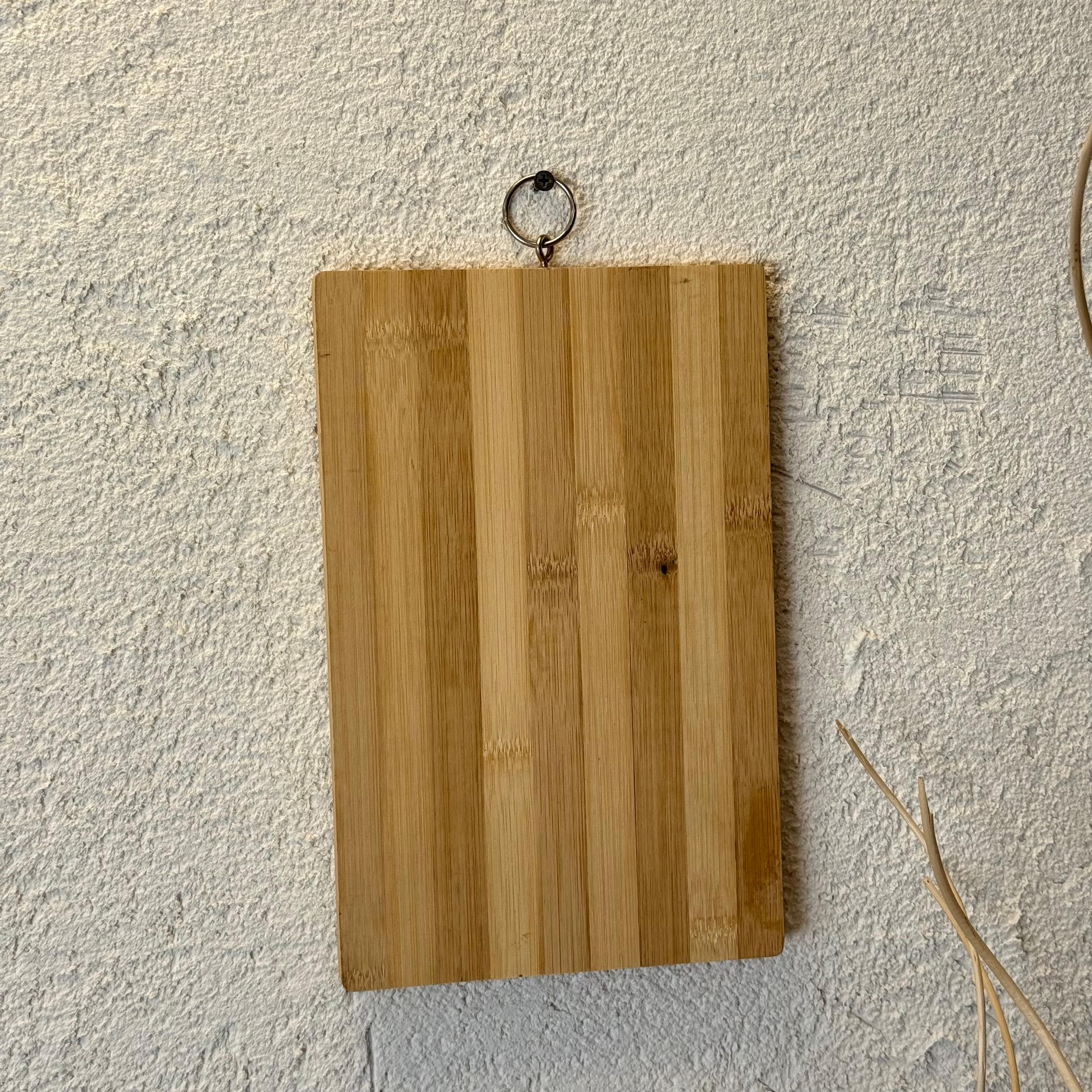 Sabia Bambu Çizgili Kesme Panosu Küçük Boy 27x18  cm