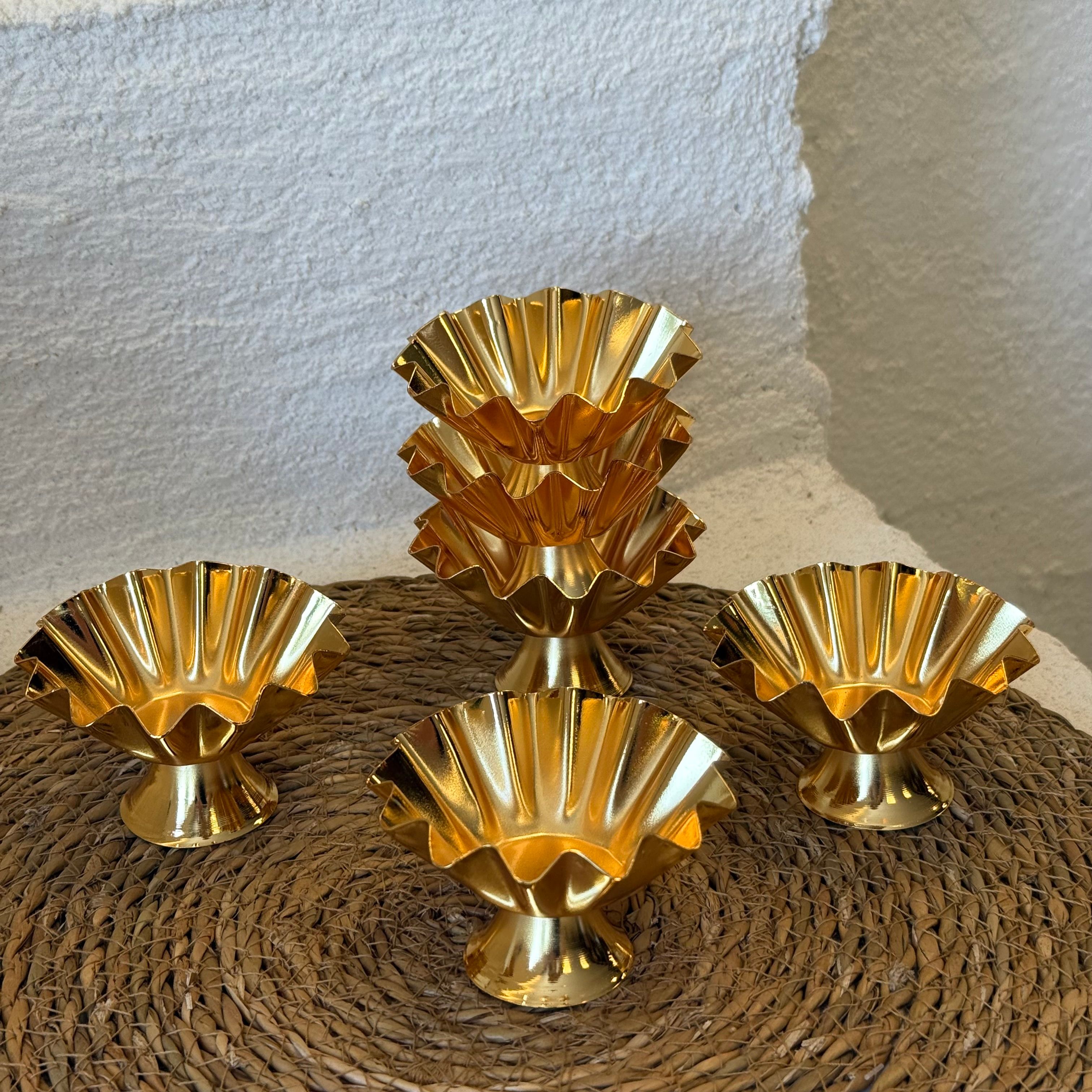 Mira Ayaklı Metal Gold Sunumluk 6 Adet 