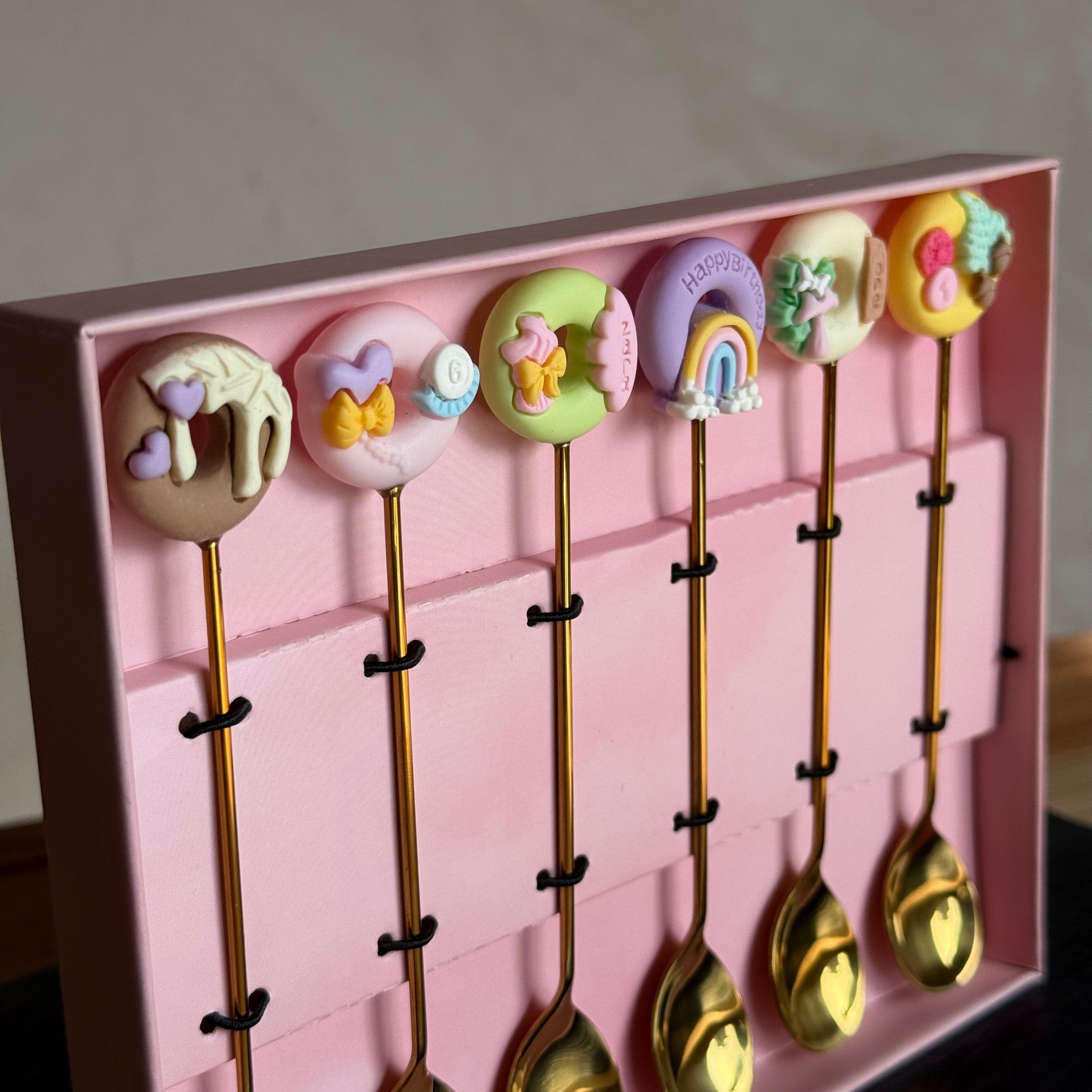 Happy Birthday 6 Lı Tatlı Kaşık Gold 14 cm
