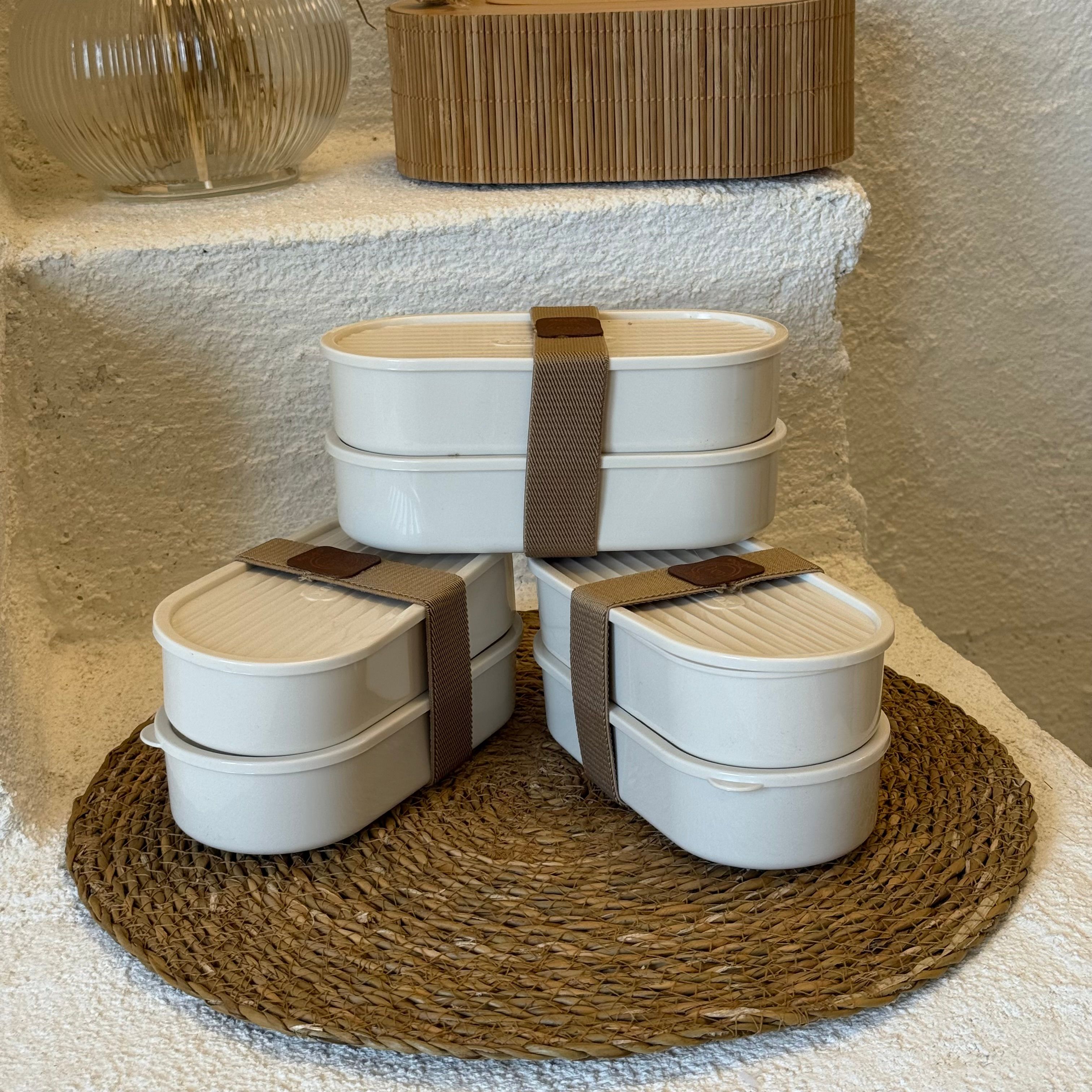 Pinterest İpli Saklama Kabı Krem 3 Set 