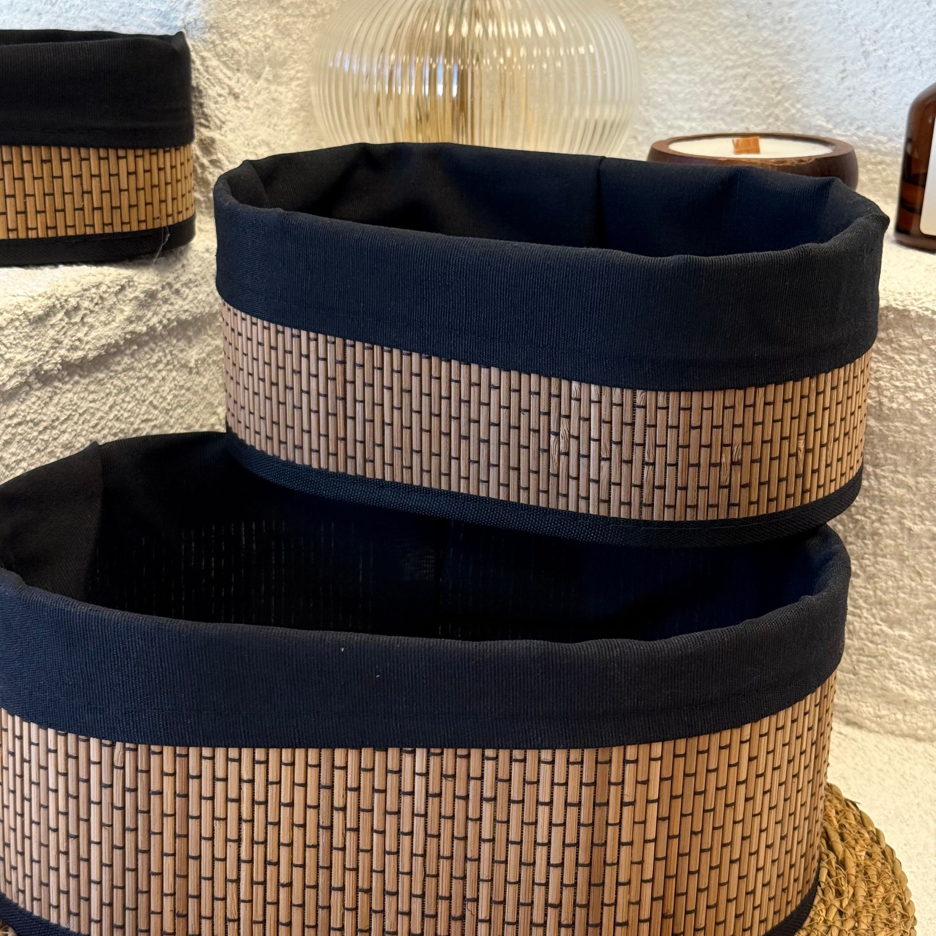 Kokoş Hasır 3 Boy Organizer Oval Koyu Renk 