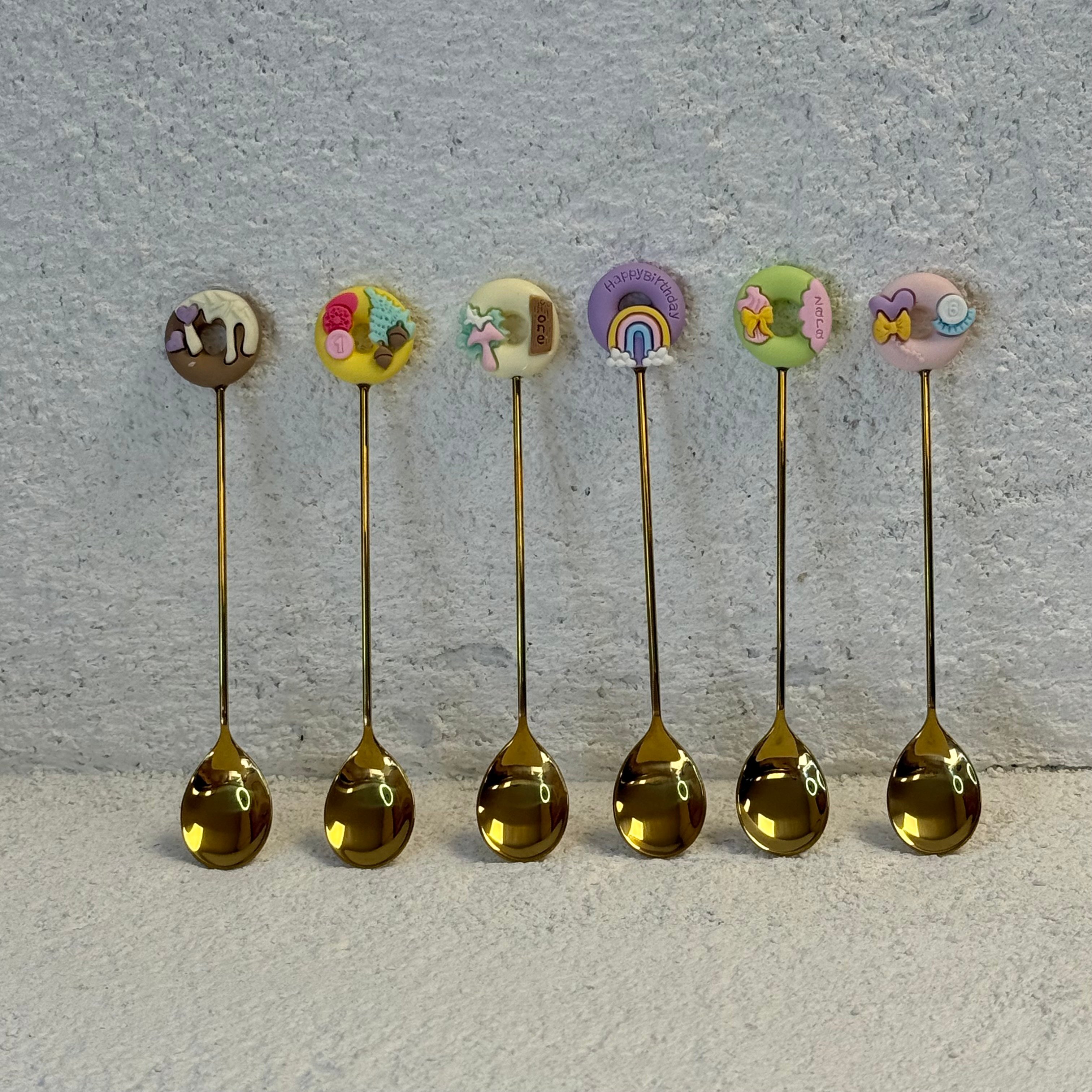 Happy Birthday 6 Lı Tatlı Kaşık Gold 14 cm