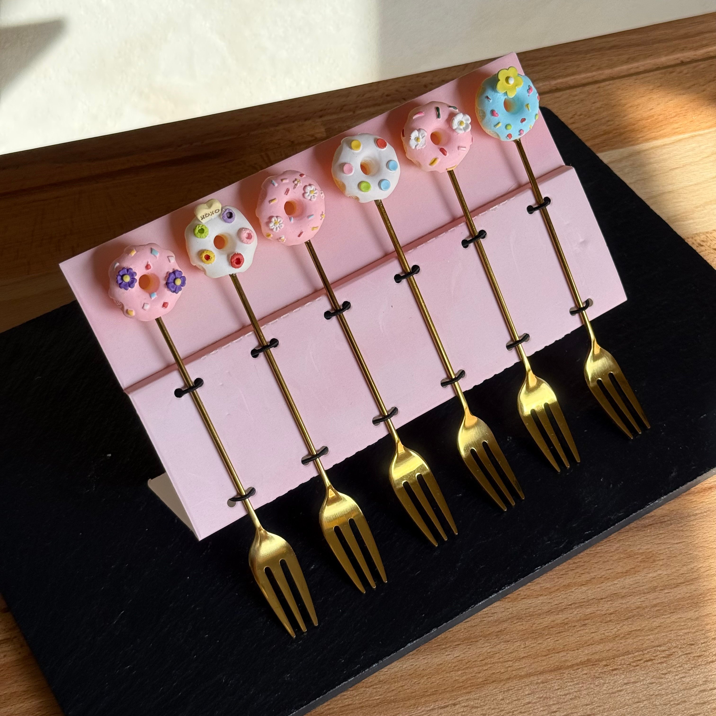 XoXo 6 Lı Tatlı Çatalı Gold 14 cm