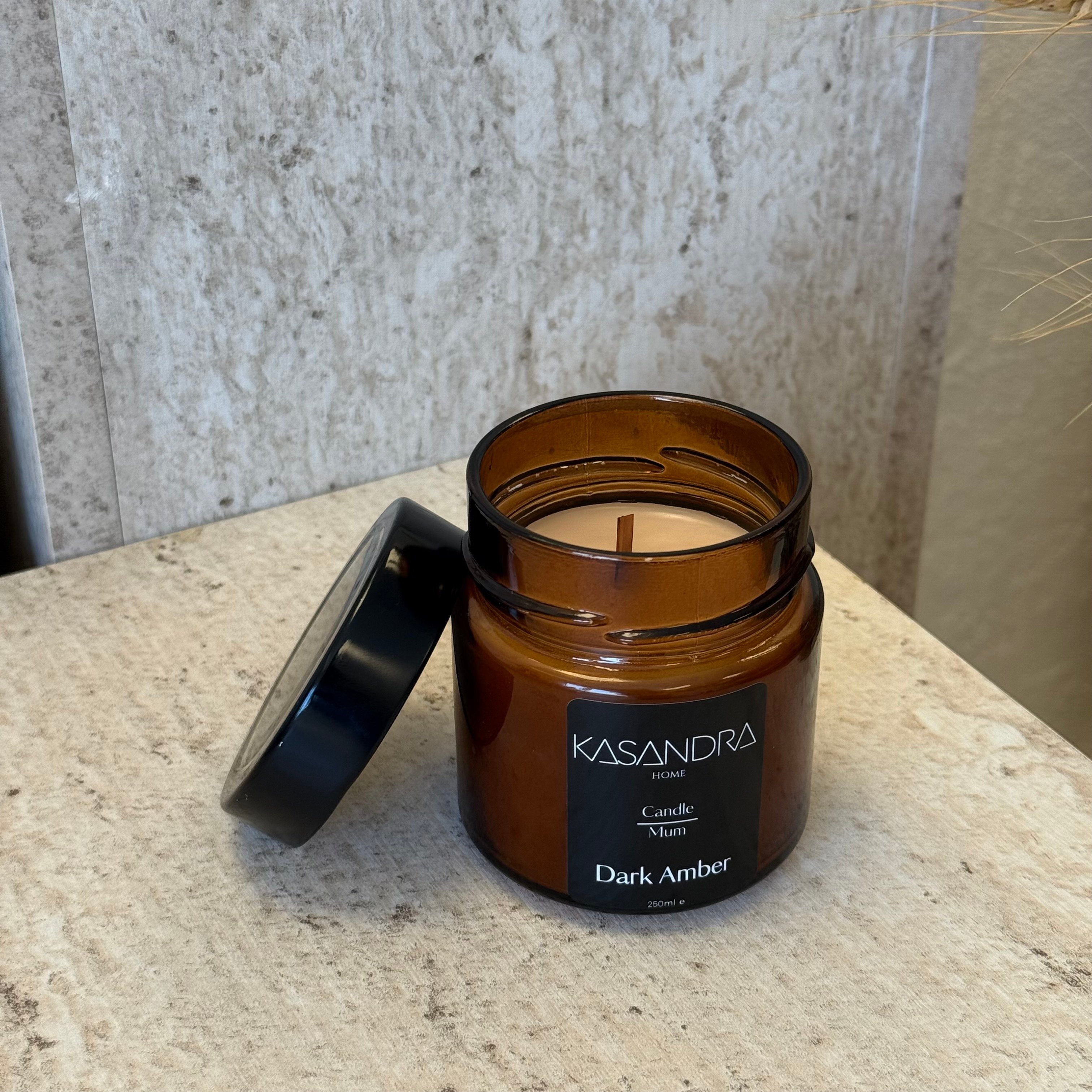 Kasandra Home Darka Amber Mum 250 ML (SİYAH)