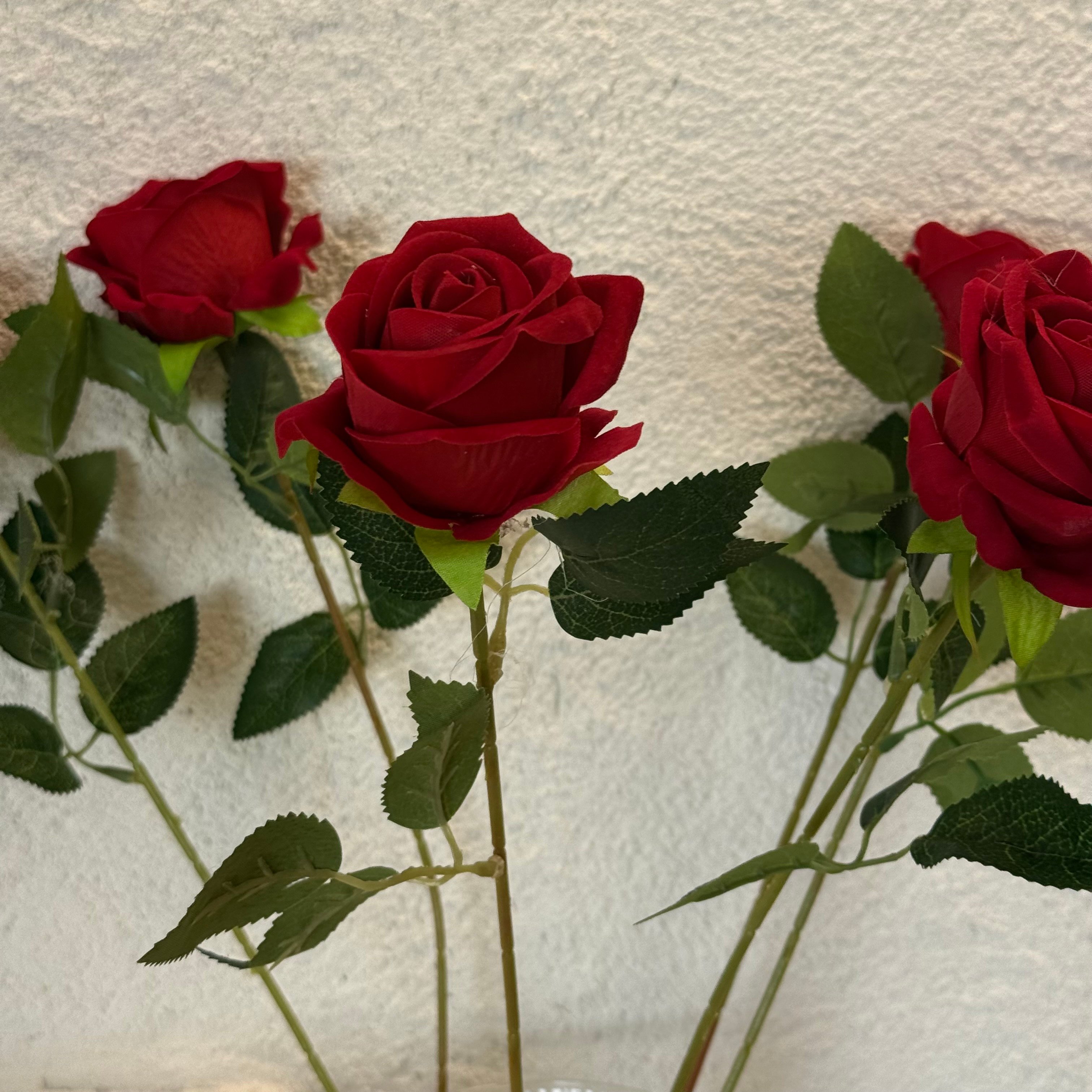 Rose Yapay Buket Kırmızı 6 Adet 50 cm 