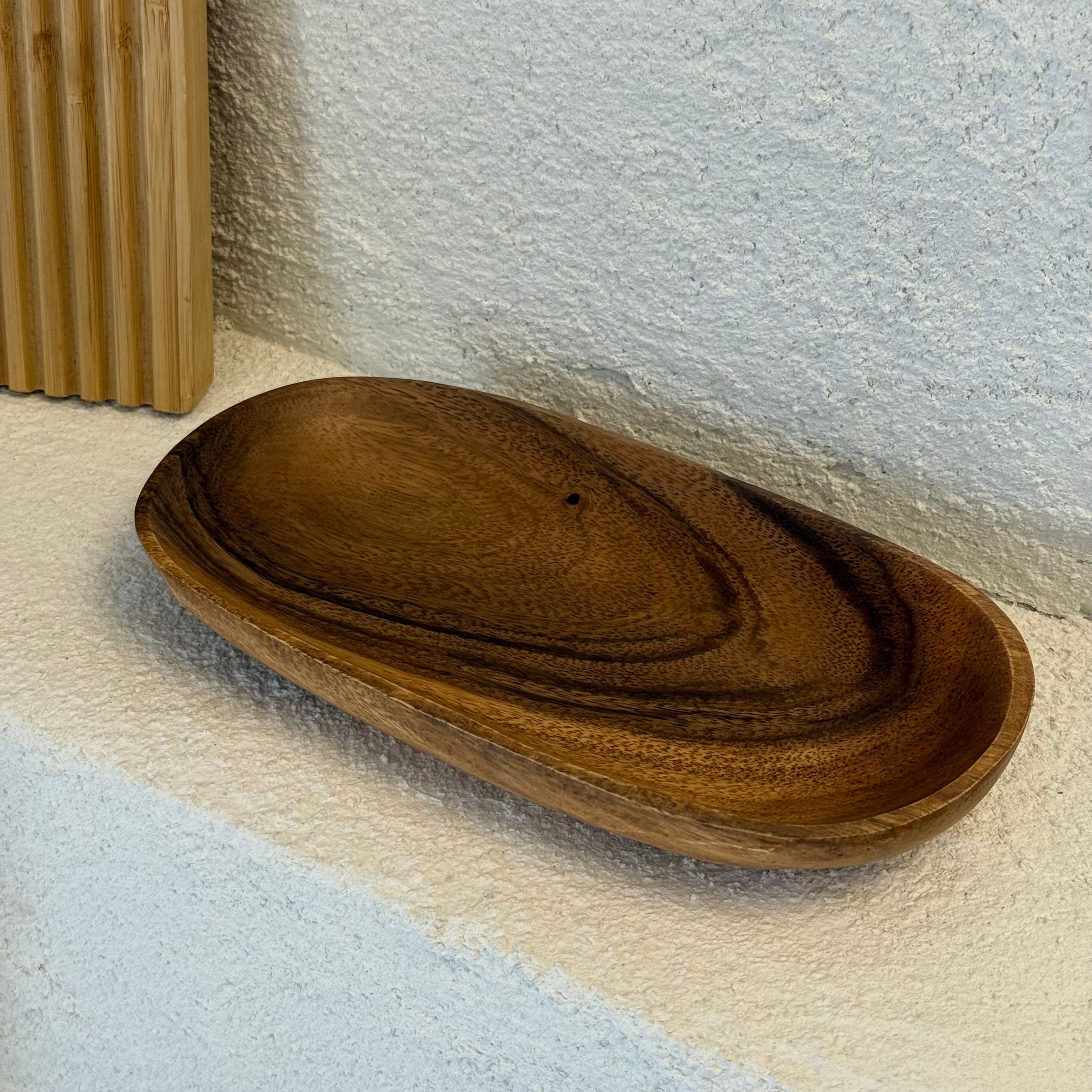 Akasya Ağacı Oval Sunumluk Küçük Boy 23,5 x 13 cm