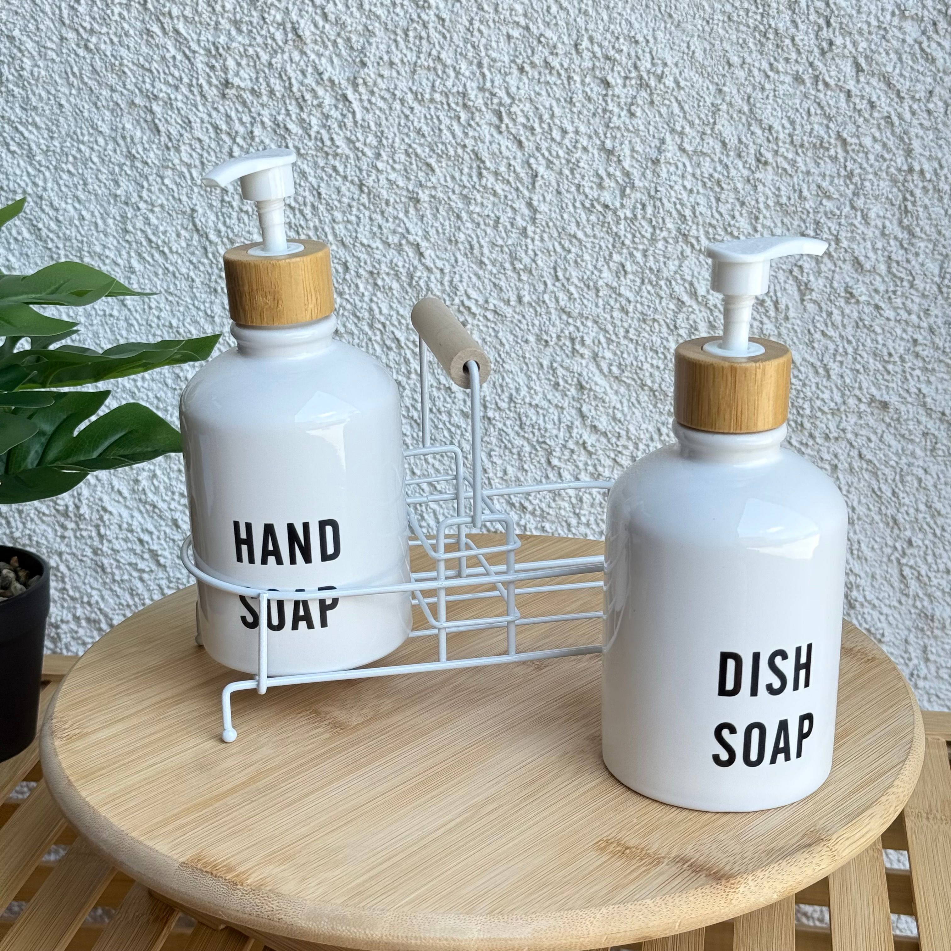 Tidy Standlı Sıvı Sabunluk Seti Beyaz 