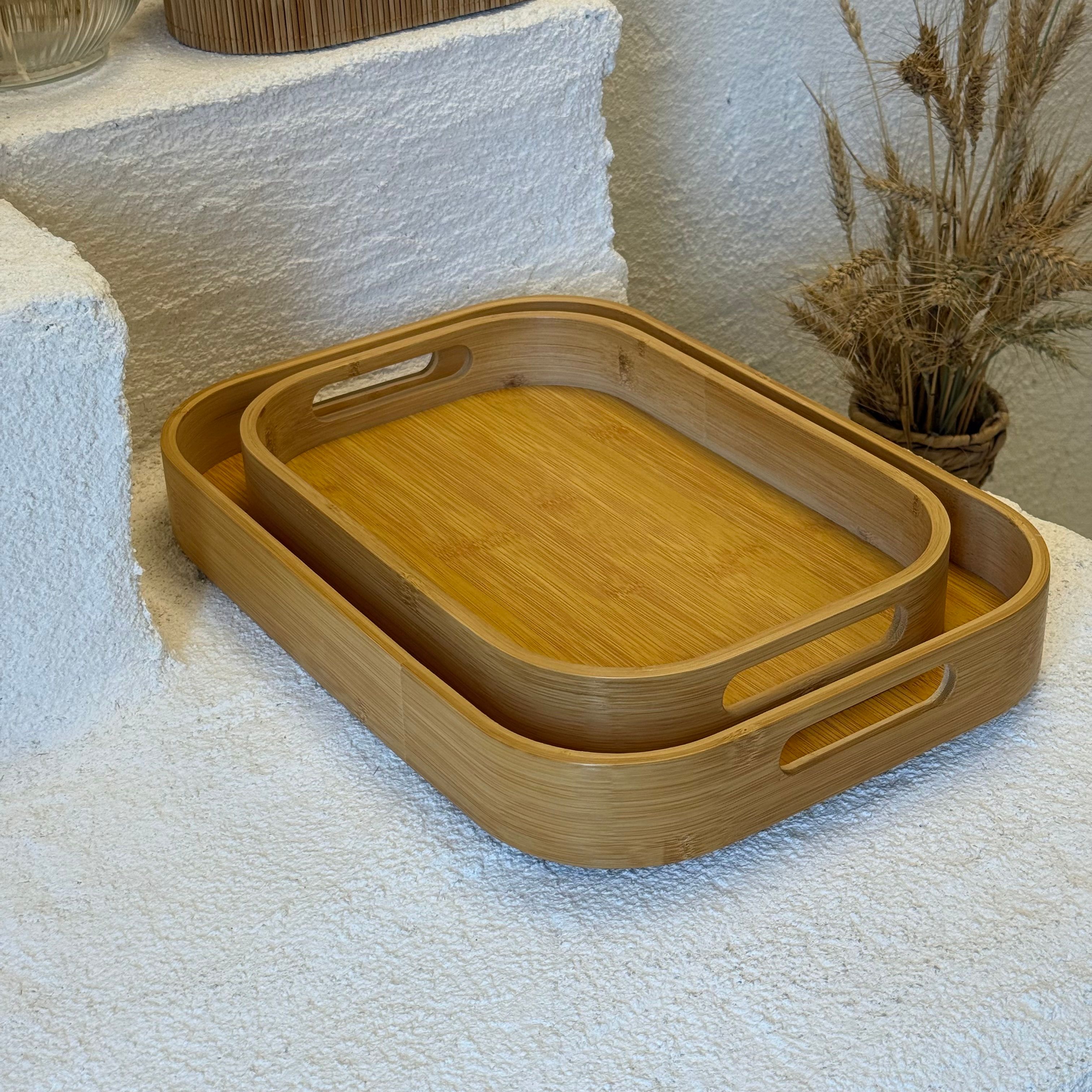Alp 2 Boy Bambu Dikdörtgen Tepsi Set 40 cm 