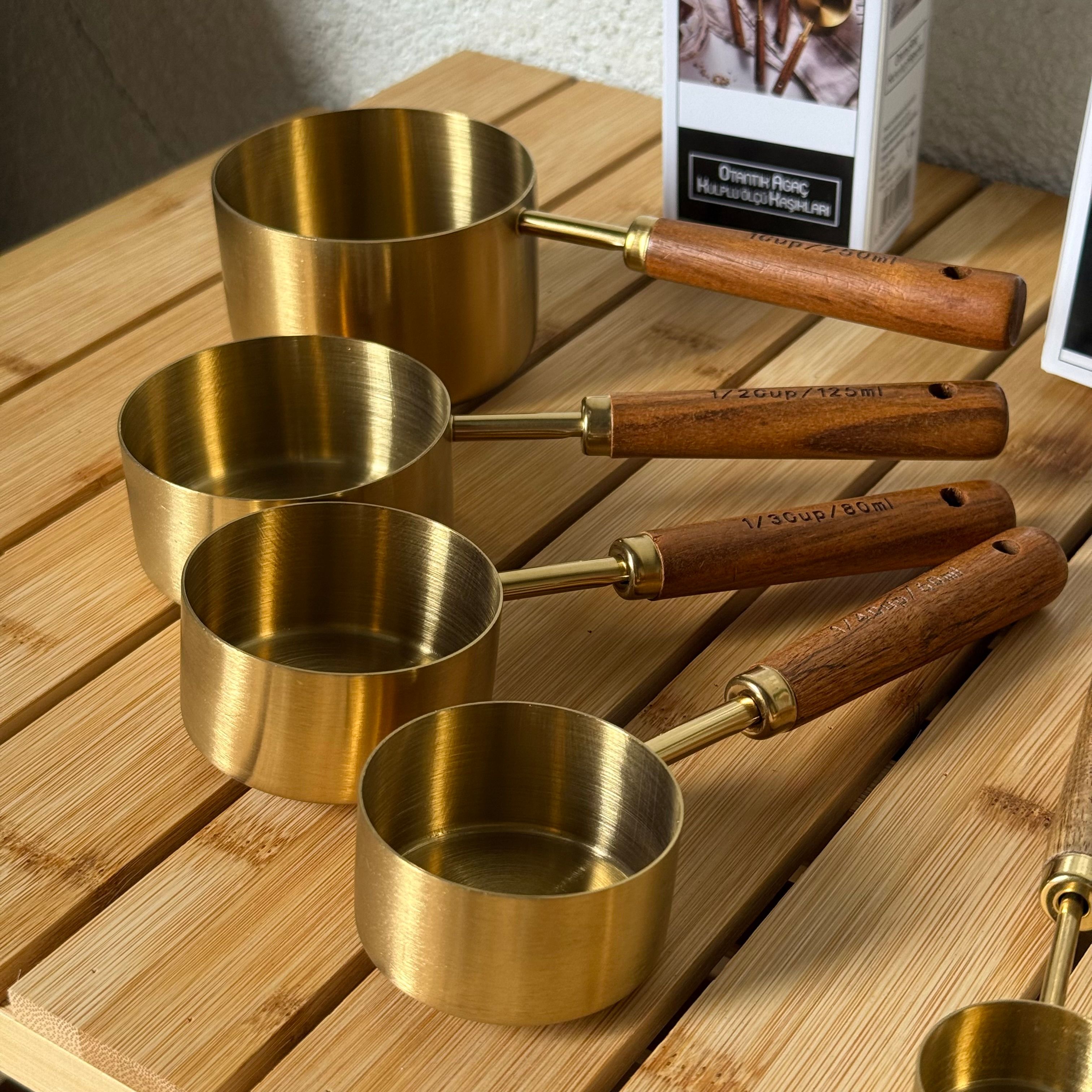 Barotti Ahşap Saplı 2 Boy Ölçü Kaşığı Set 8 Parça 