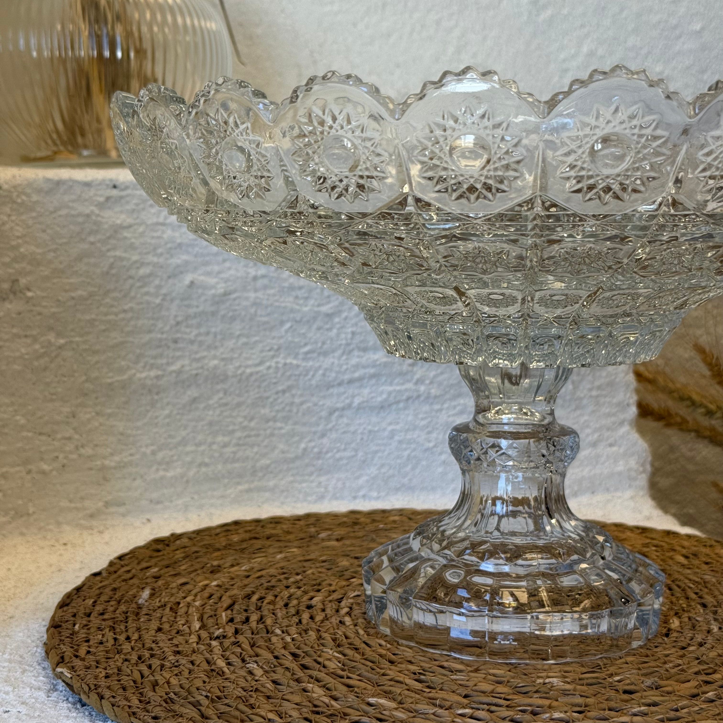Sakura Ayaklı Kristal Lüks Kase 31 cm 