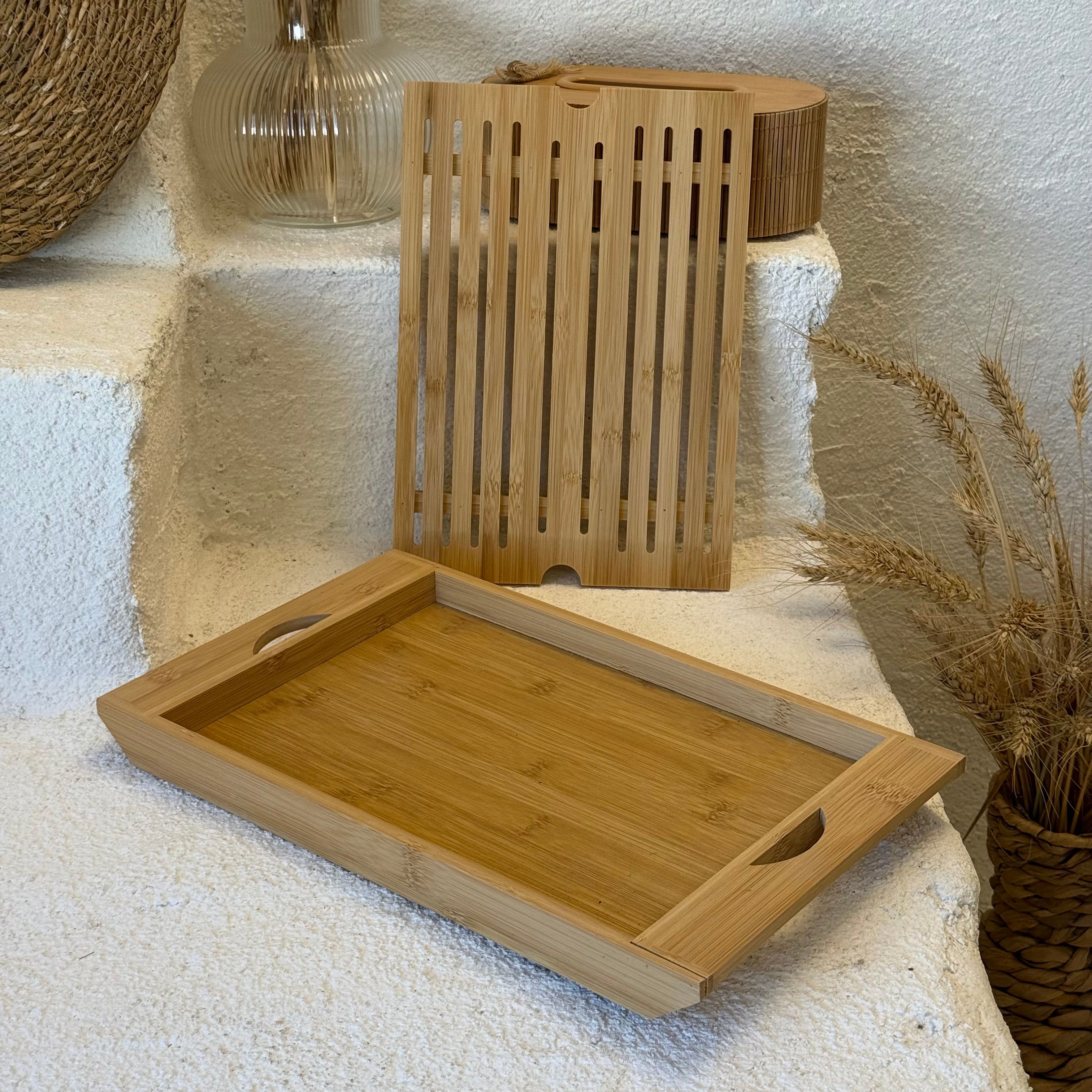 Bambu Ekmek Kesme ve Kırıntı Toplayıcı 37x22 cm 