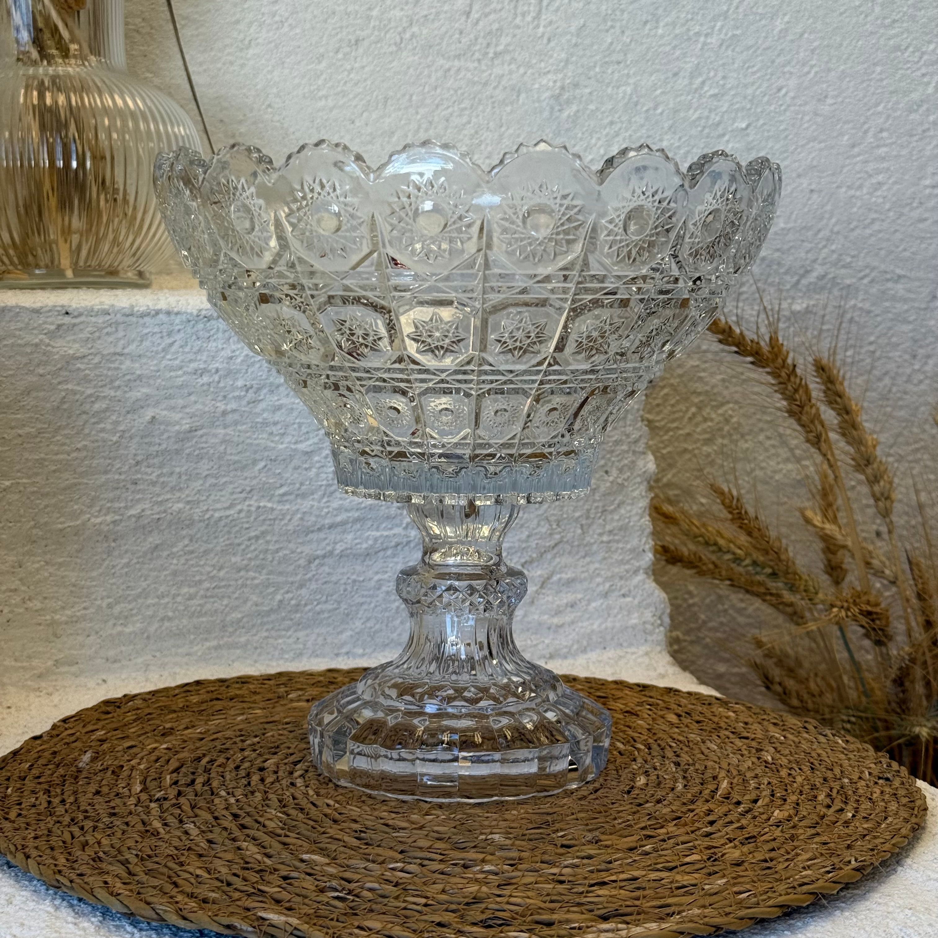 Sakura Ayaklı Kristal Kase Meyvelik 24 cm 
