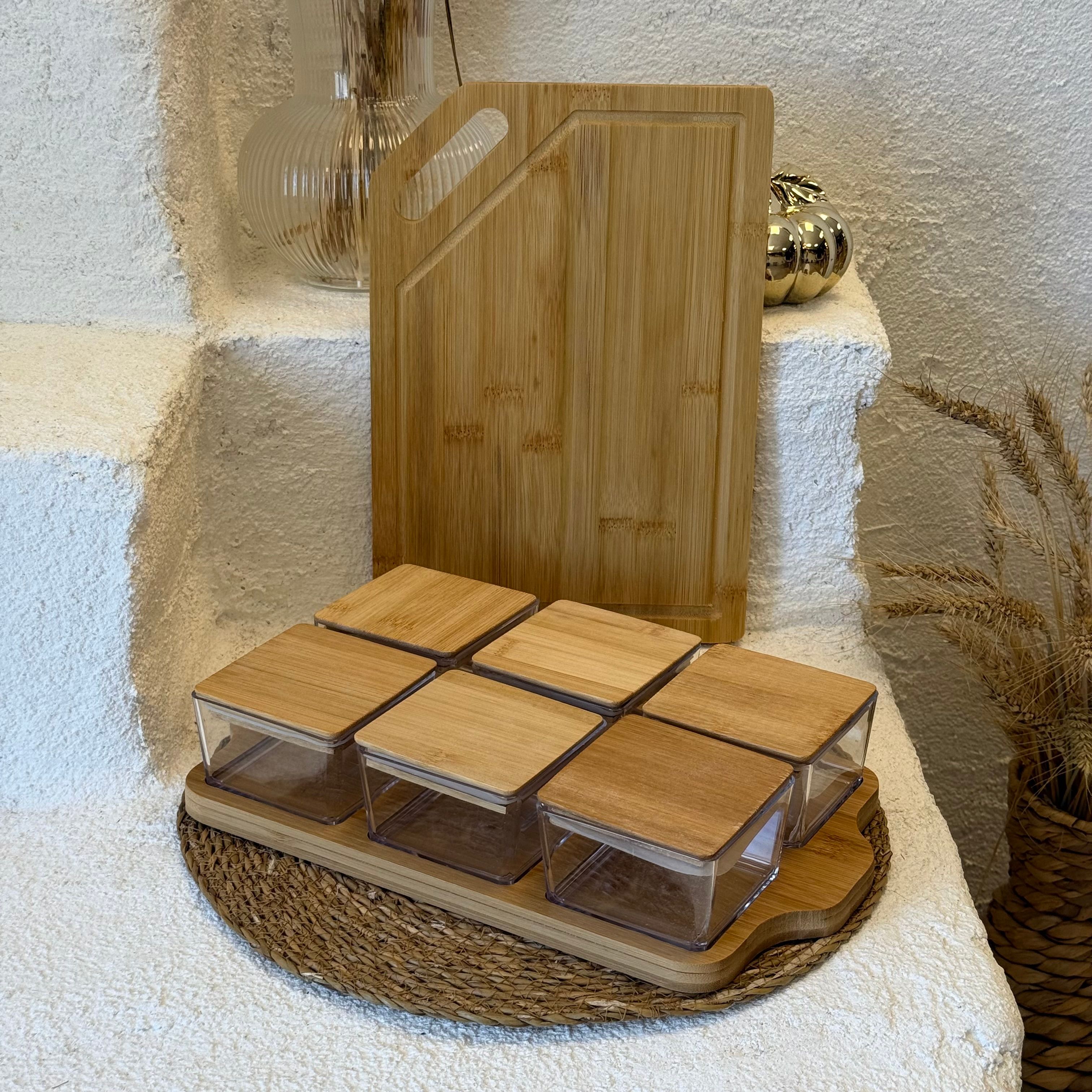 Alp Bambu Stand Kahvaltılık 34x20 cm Alana Bambu Kesme Tahtası Hediye (SÜPER FİYAT)