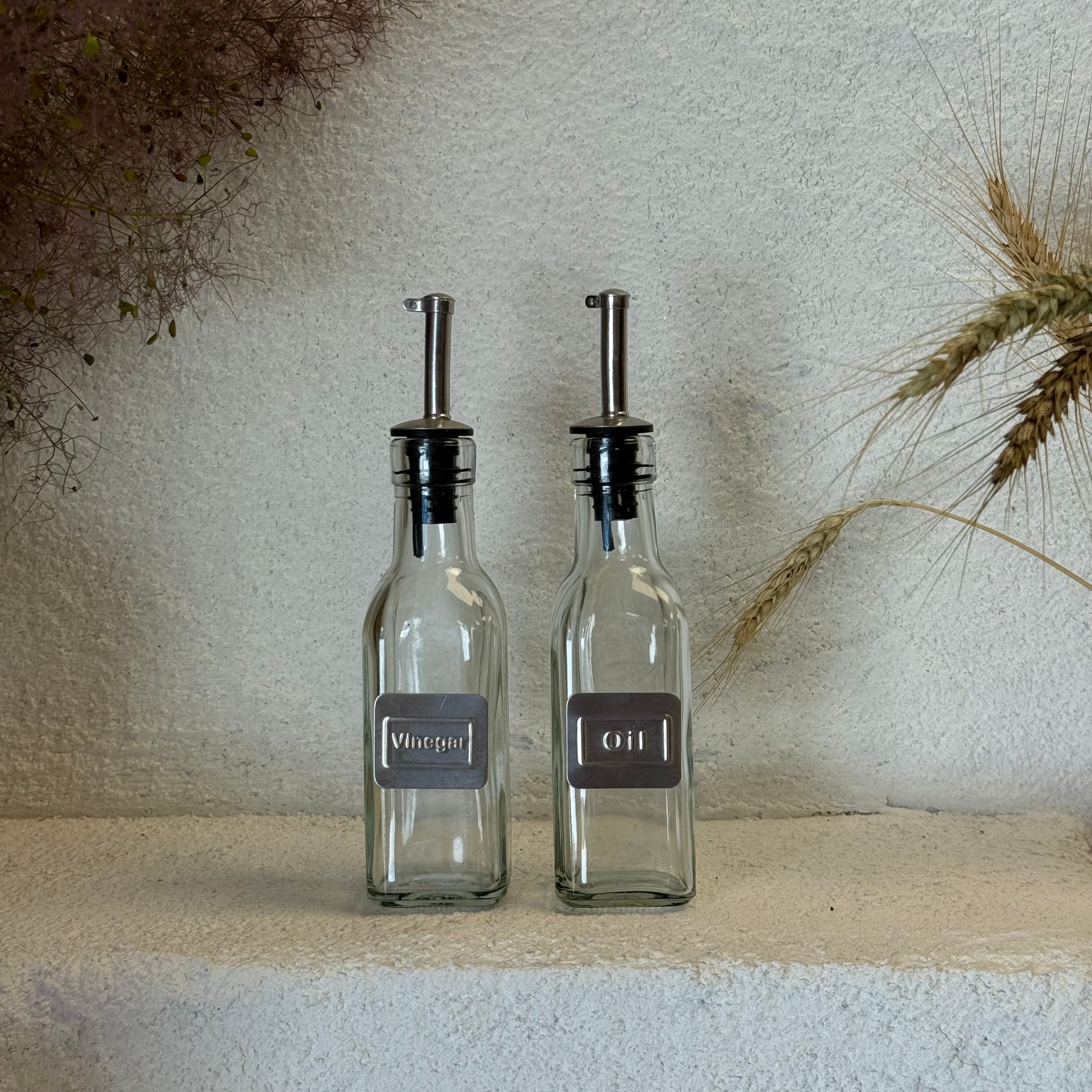 Modern İkili Yağlık Seti Vinegar-Oil 20 cm 