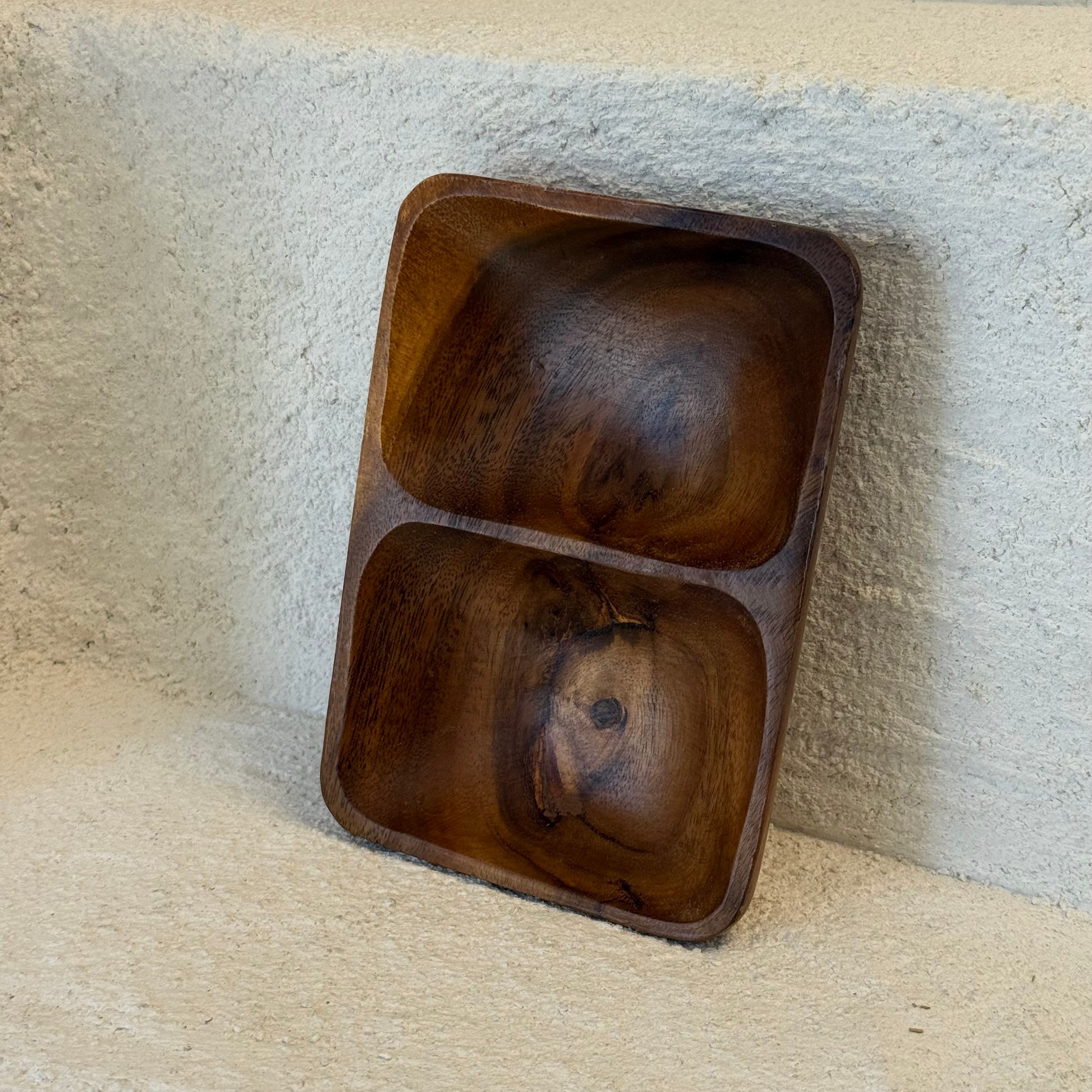 Akasya Ağacı Çift Bölmeli Sunumluk 18x12,5 cm 