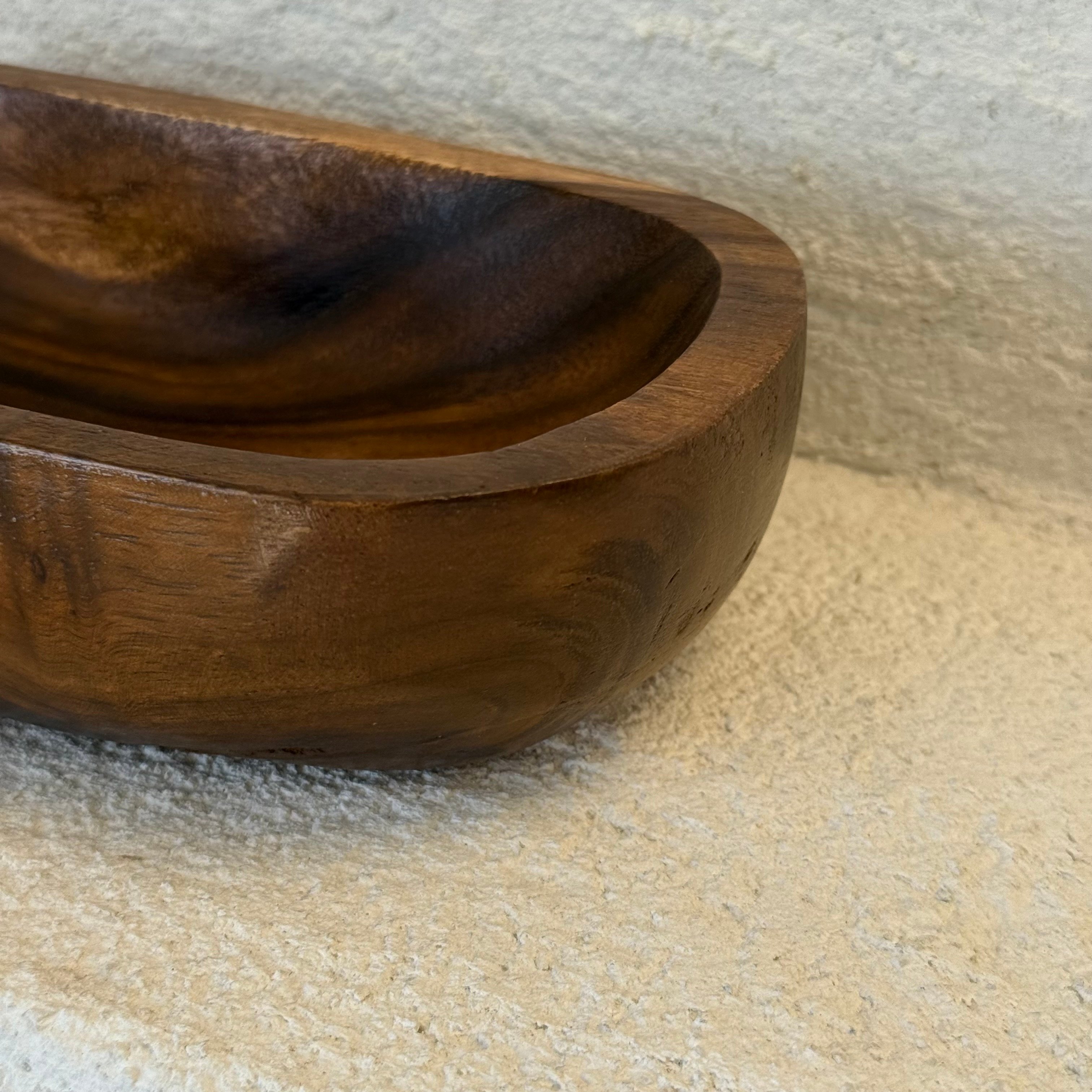 Mars Oval Kalın Akasya Ağacı Sunumluk Kase 23,5x13 cm 