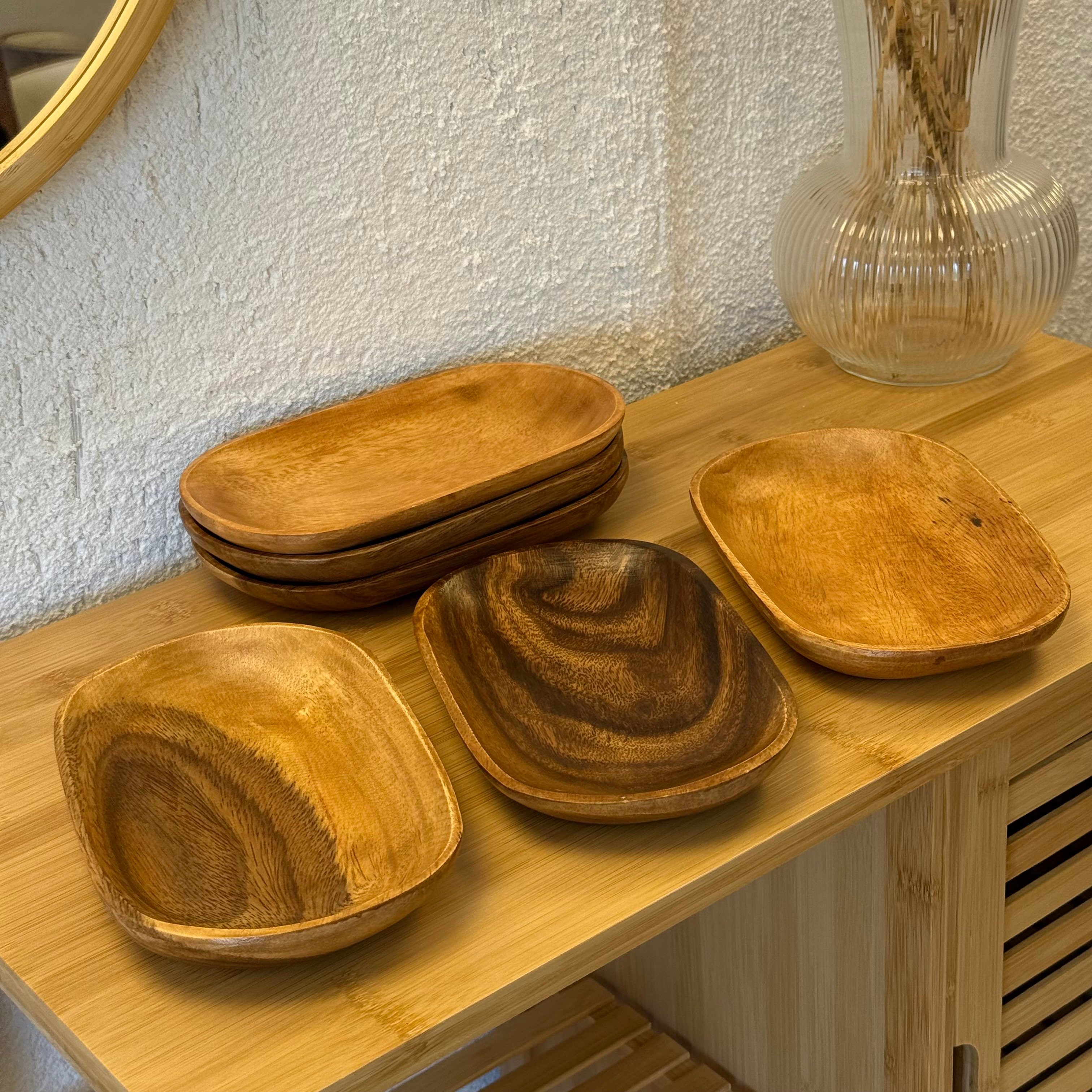 Akasya Ağacı Oval Sunumluk Kase Kahvaltılık 6 Adet Set  20,5x13 cm 