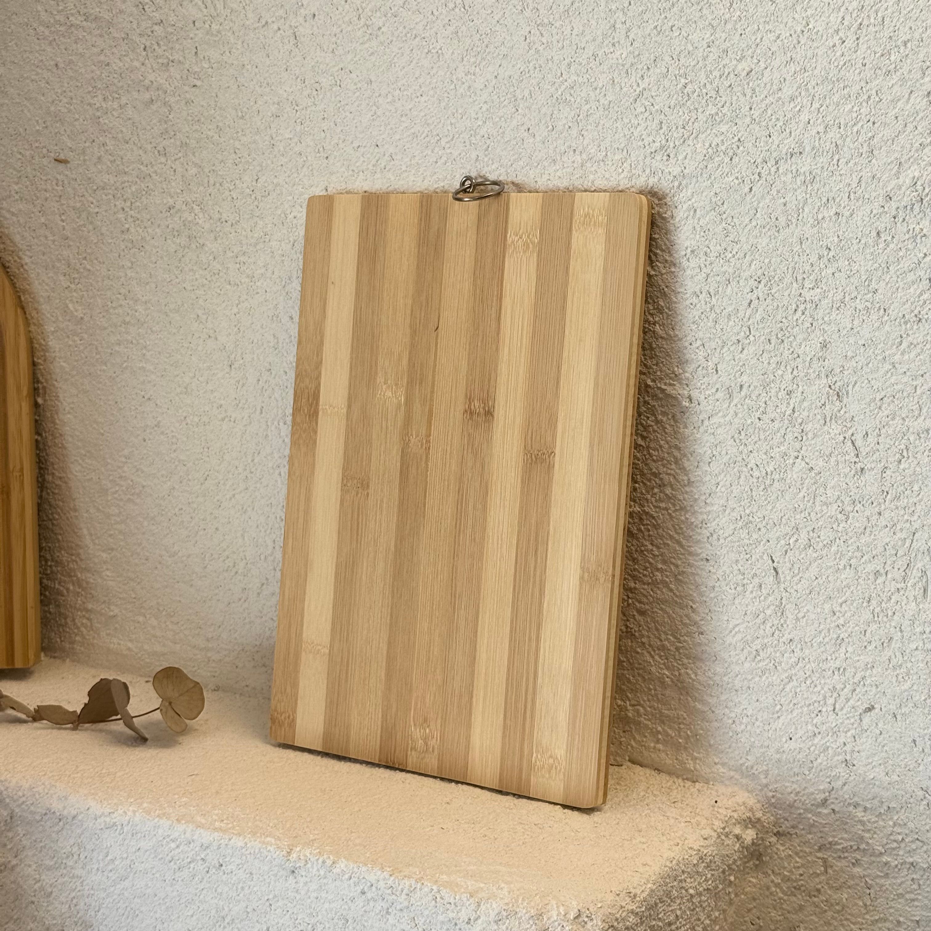 Sabia Bambu Çizgili Kesme Panosu Büyük Boy 32x22 cm 
