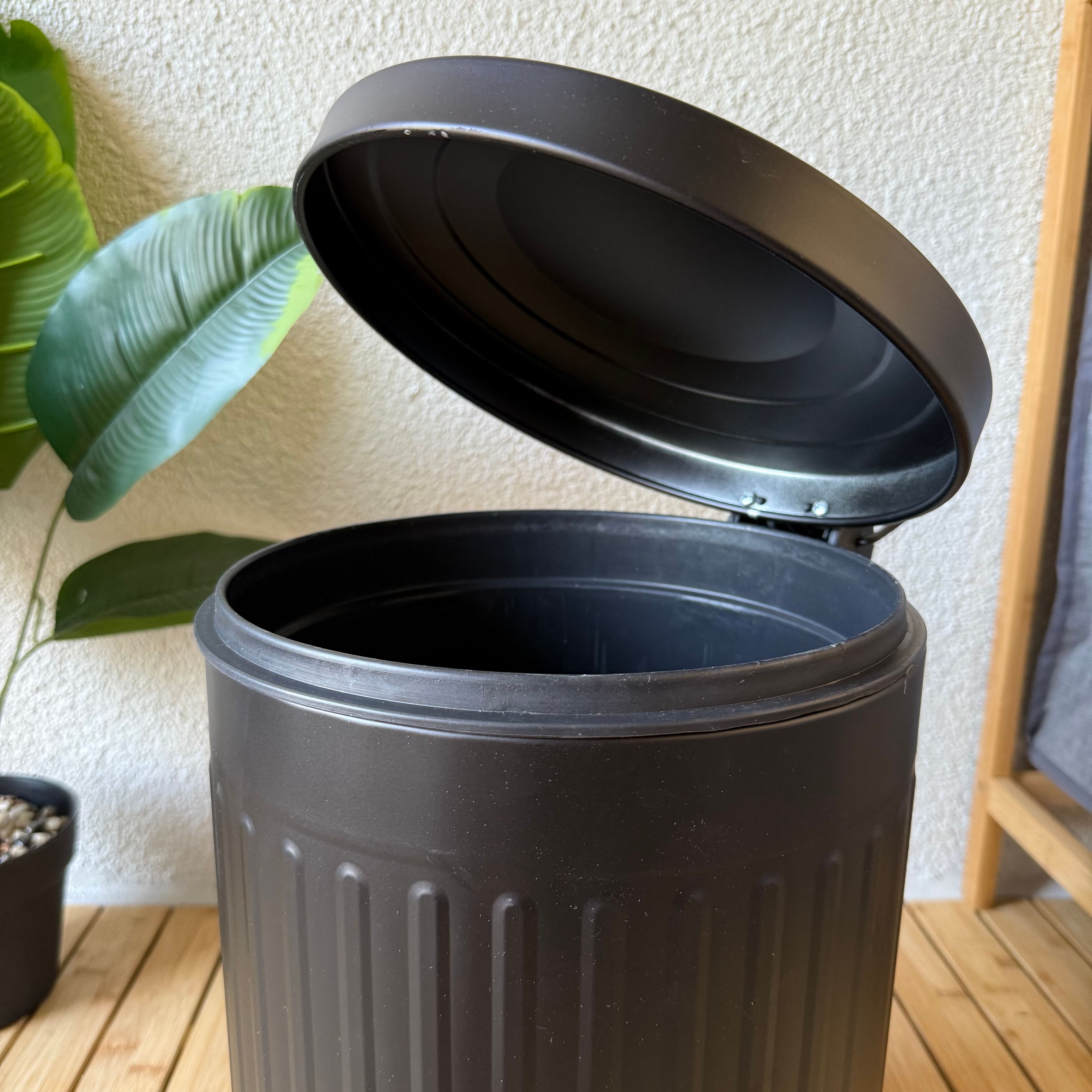 ZRA Vintage Çöp Kovası 12 Litre Mat Siyah 