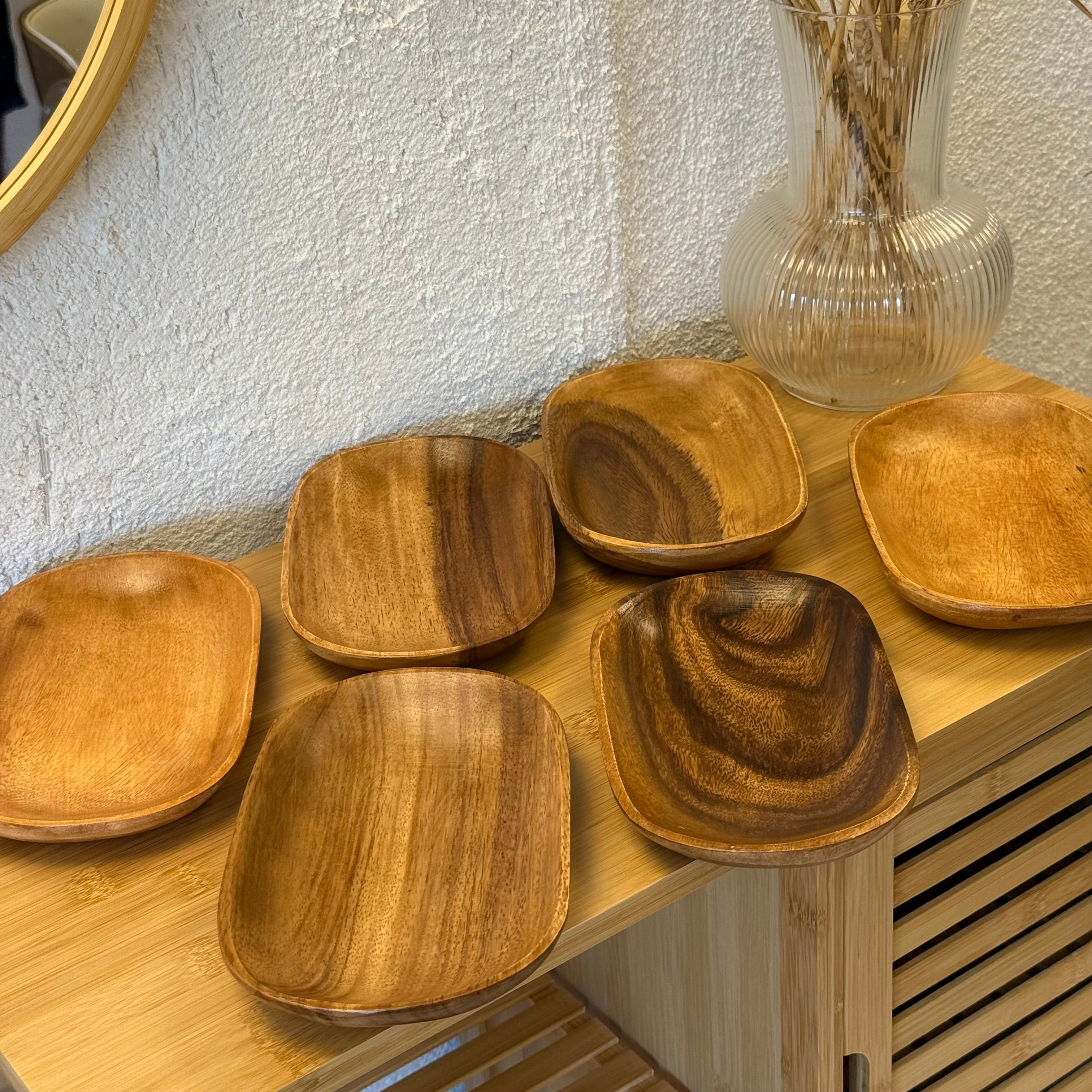 Akasya Ağacı Oval Sunumluk Kase Kahvaltılık 6 Adet Set  20,5x13 cm 