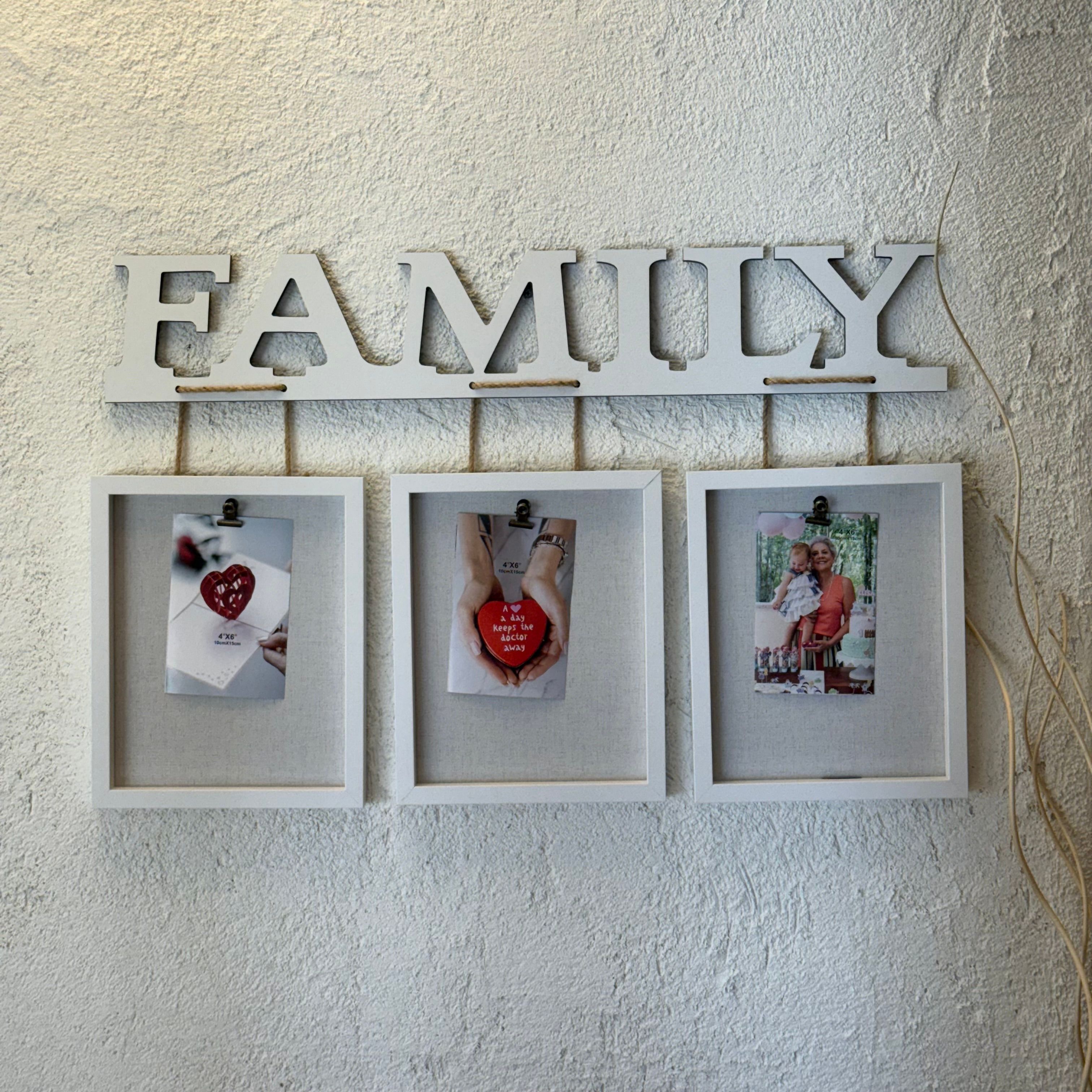 Family Çerçeve Büyük Boy Beyaz (1 ALANA 1 BEDAVA) 68x45 cm 