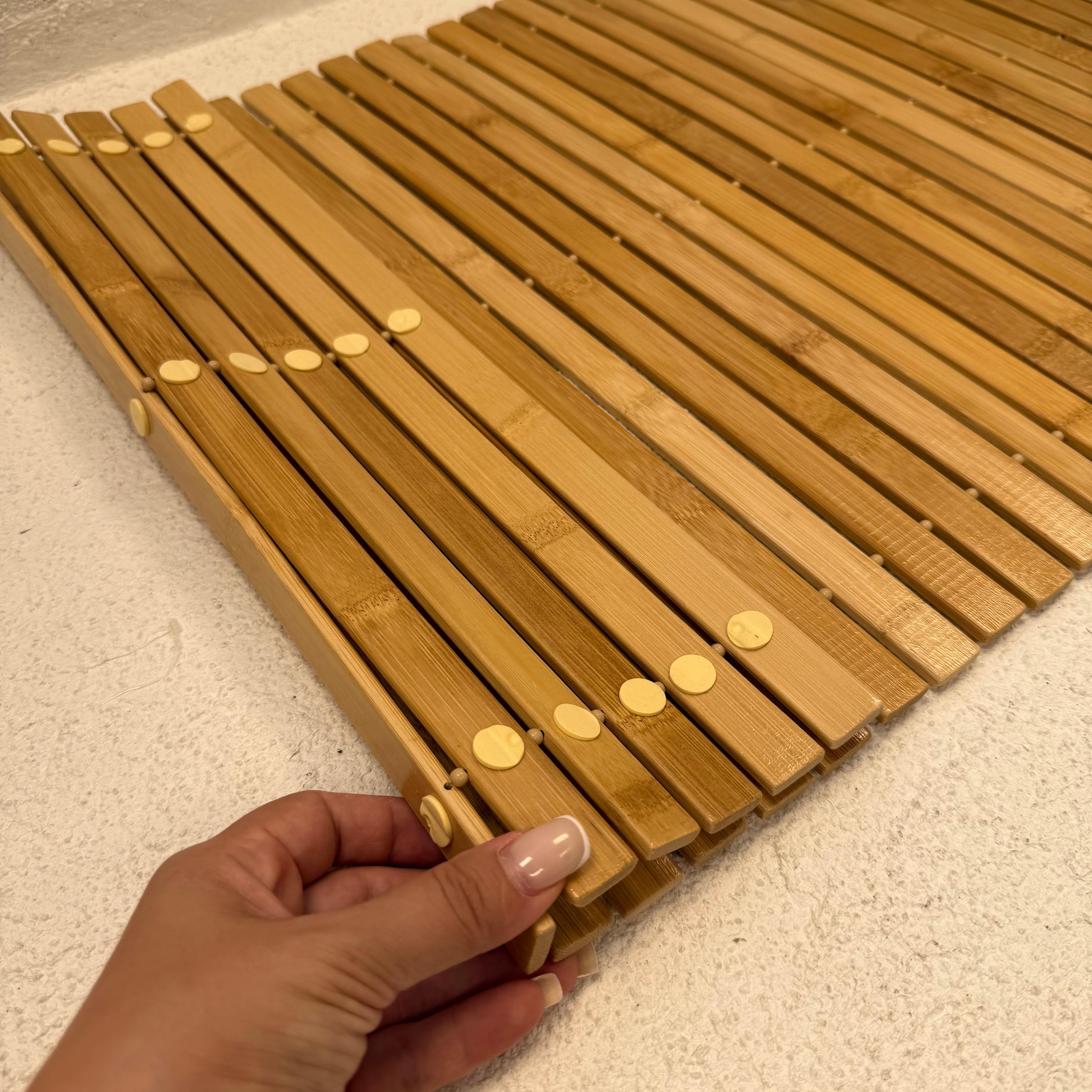 Bambu Mat Kaydırmaz Taban Orta Boy 80x50 cm 
