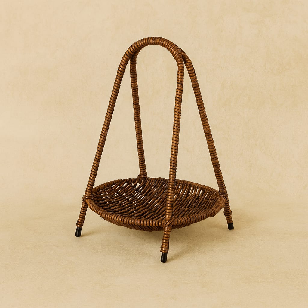 Deo Rattan Meyvelik Sunumluk 27 CM Kahve Rengi 