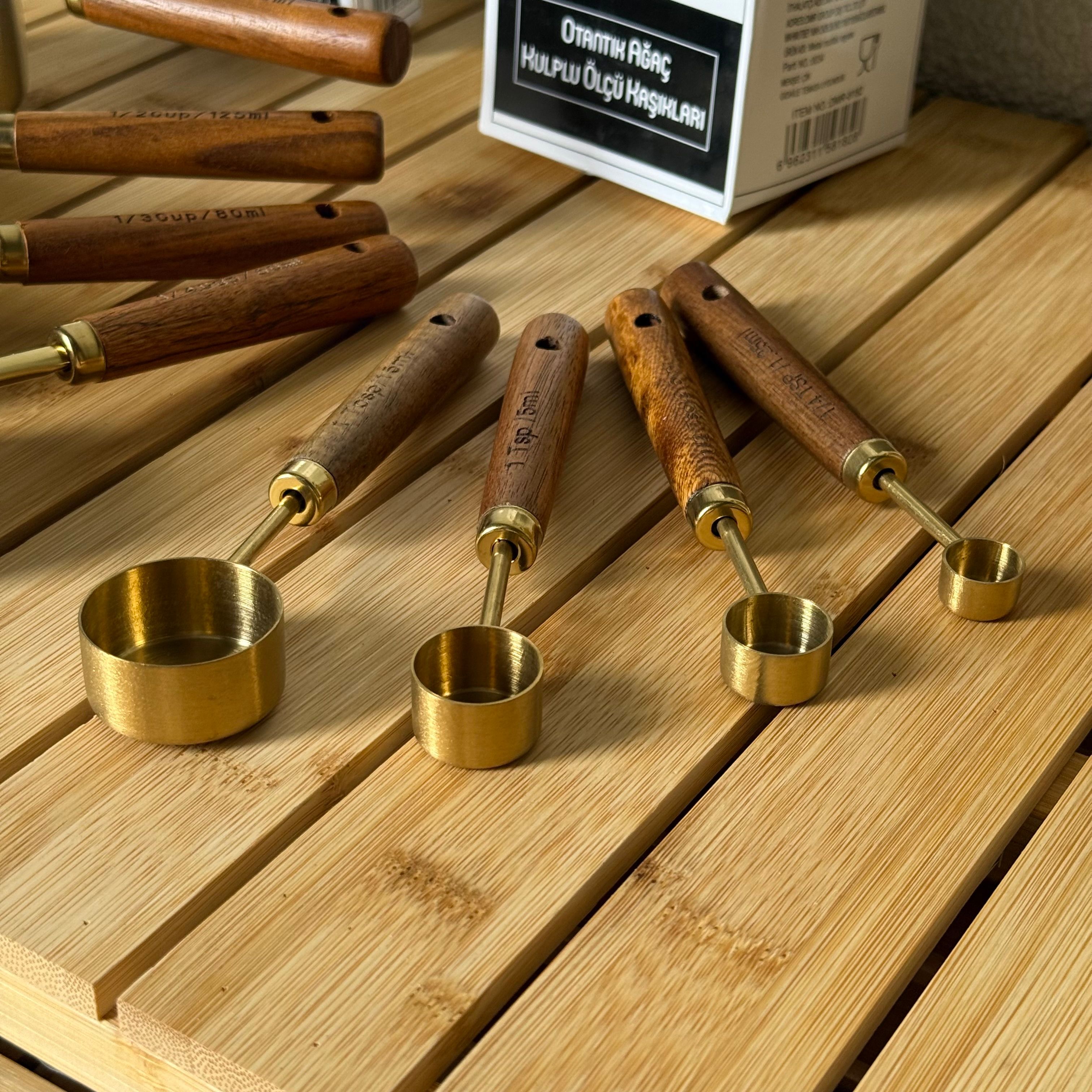 Barotti Ahşap Saplı 2 Boy Ölçü Kaşığı Set 8 Parça 