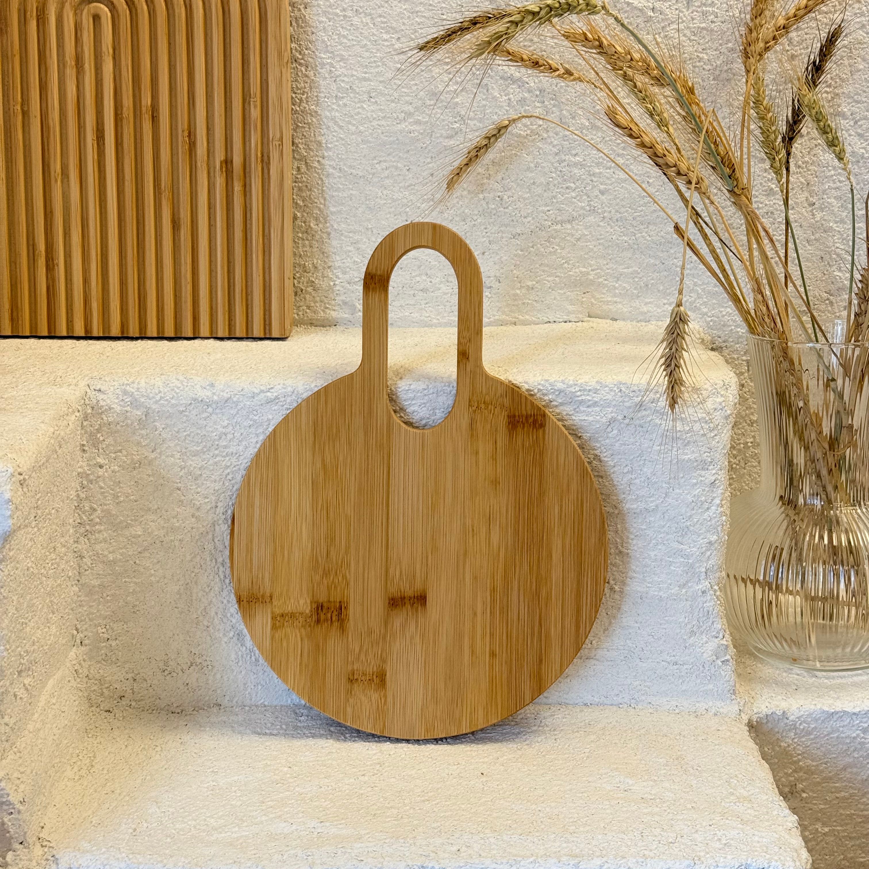 Bambu Yuvarlak Sunumluk 30x22 cm 