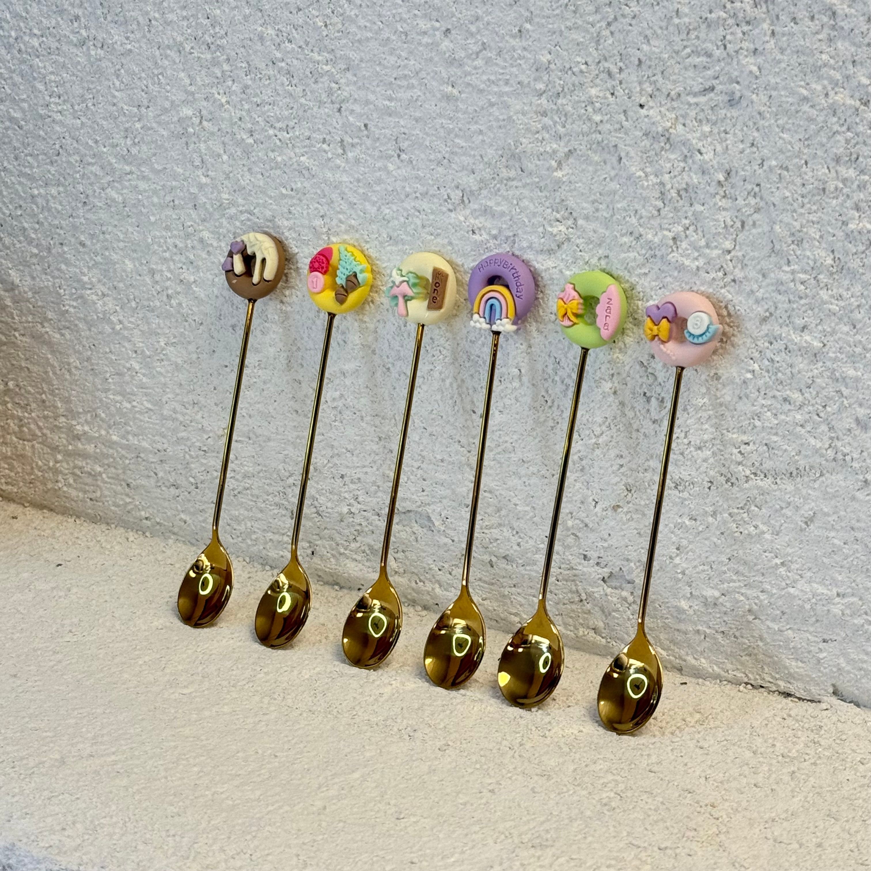 Happy Birthday 6 Lı Tatlı Kaşık Gold 14 cm