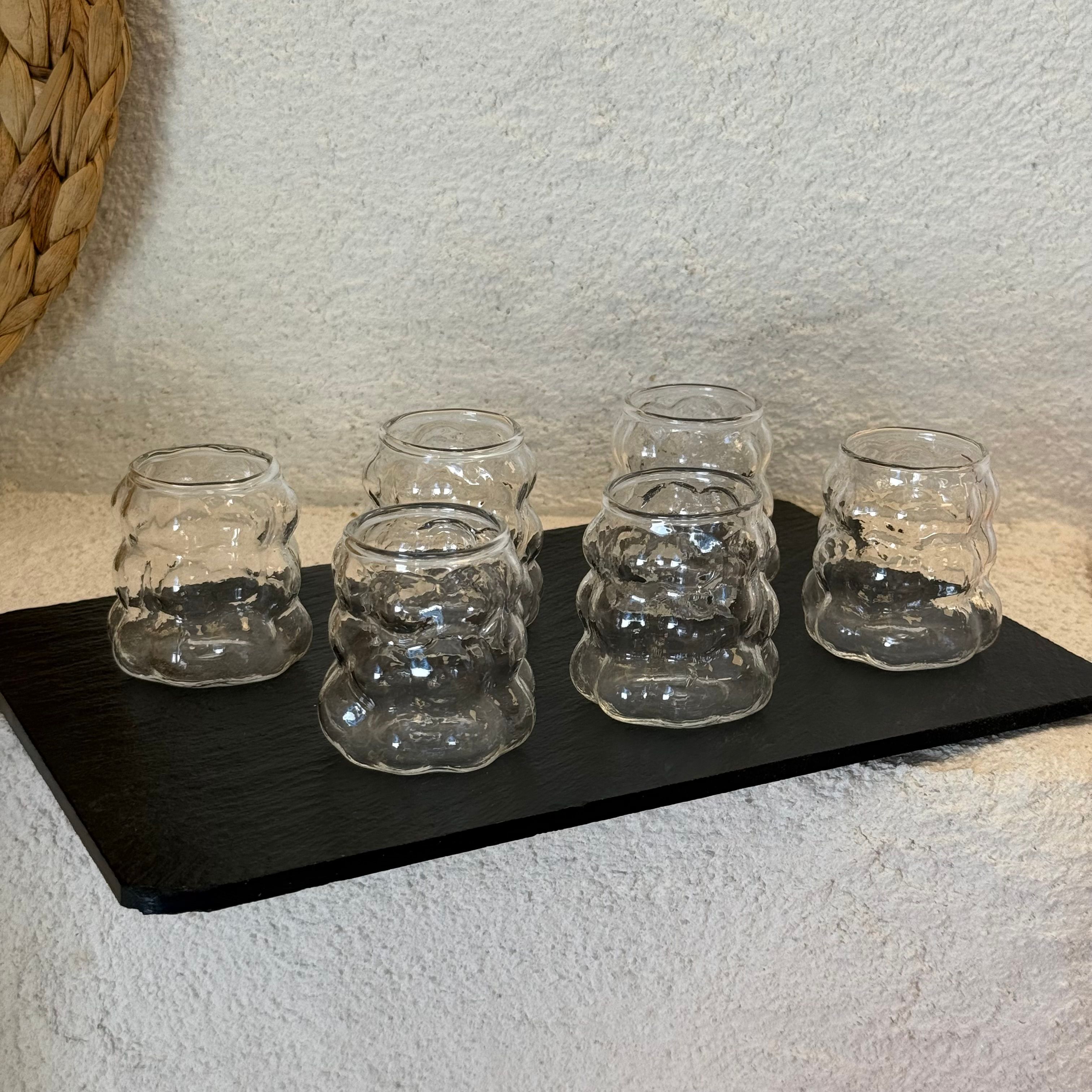 Üzüm Cam  Kahve Yanı Bardağı 6 Adet 50 ml 