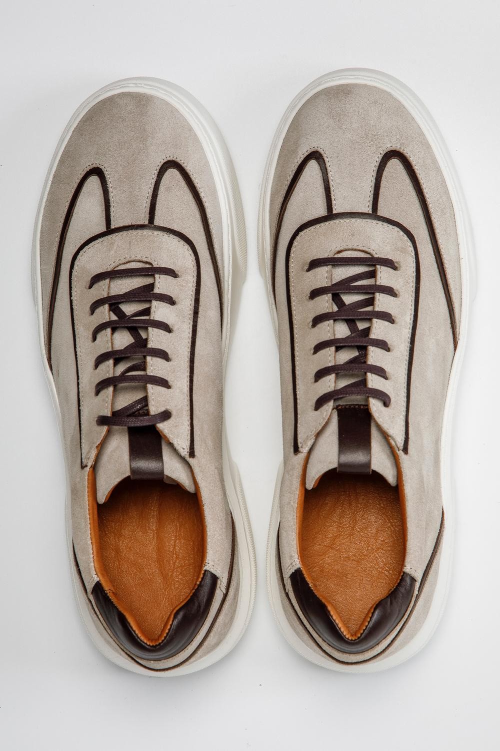 Roma Deri Sneakers LG - krem