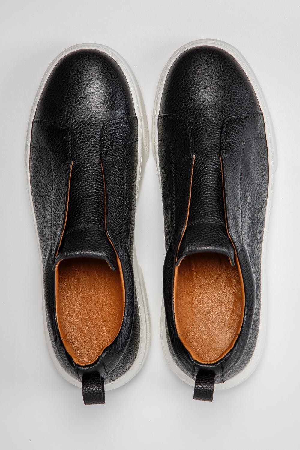 Venedik Deri Sneakers LG - Siyah