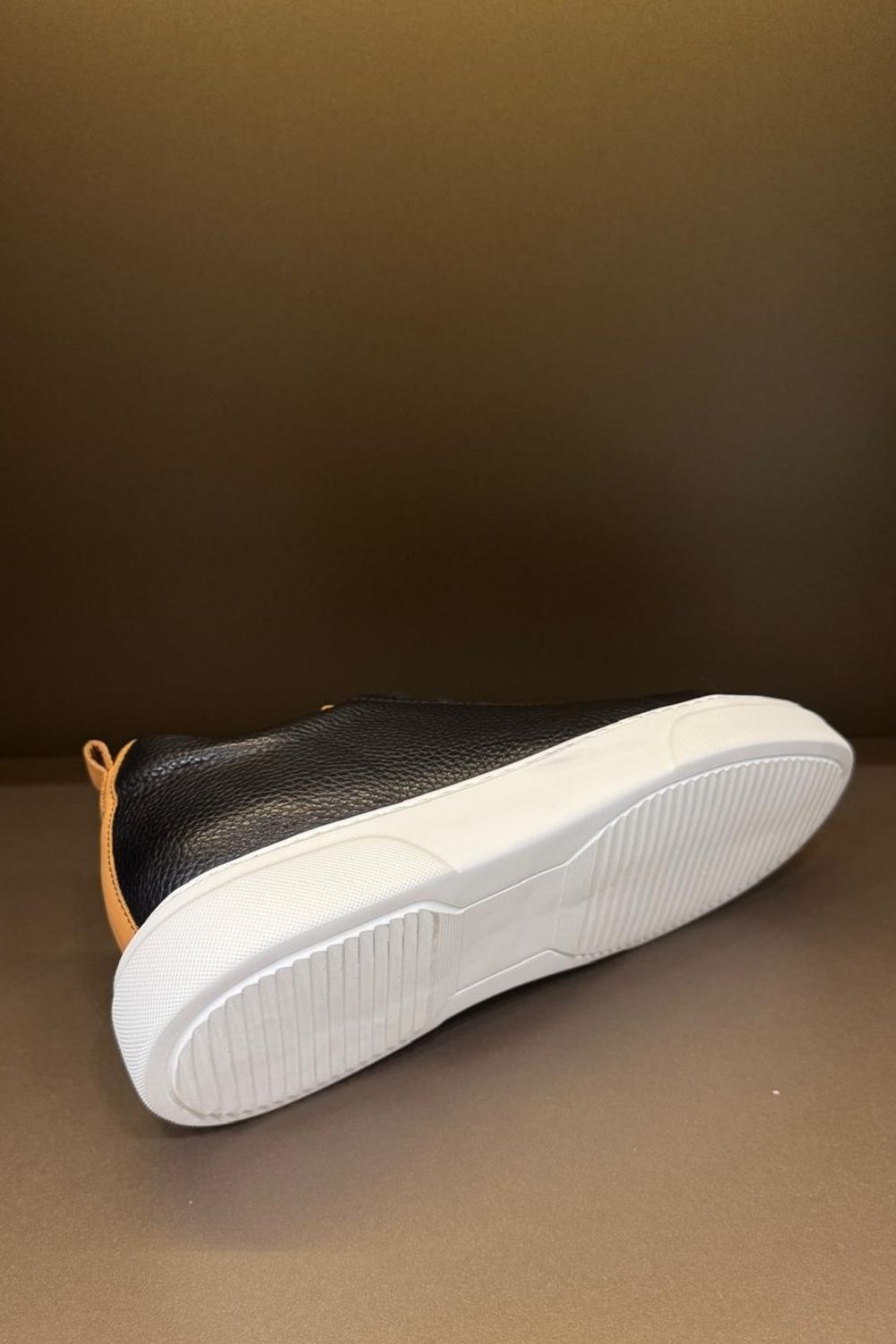 Tall Deri Sneakers LG - Siyah-Sarı