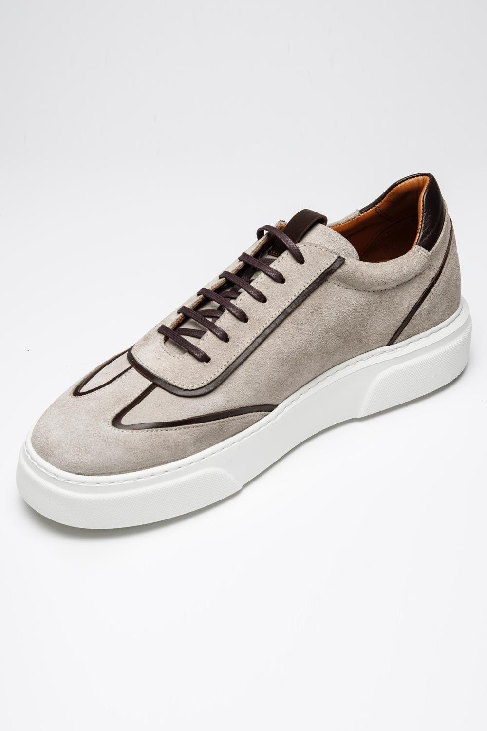 Roma Deri Sneakers LG - krem