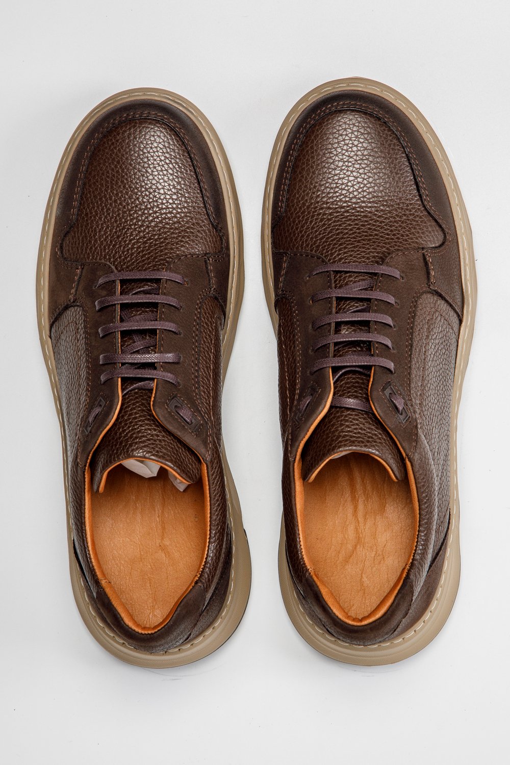 Hestia Deri Sneakers LG - Kahverengi