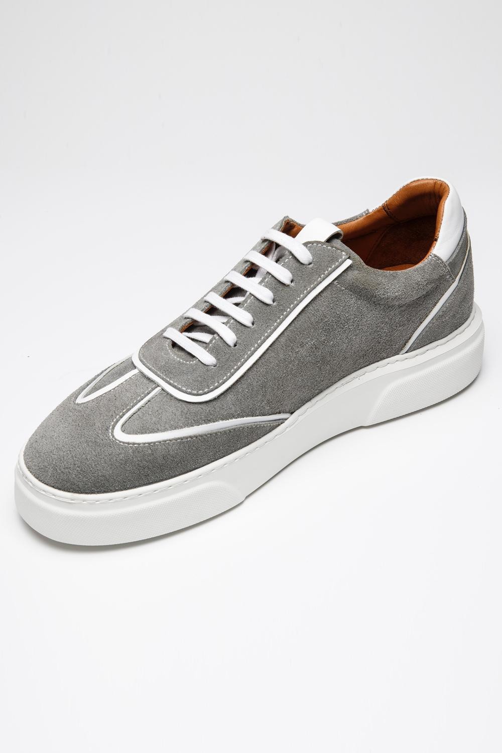 Roma Deri Sneakers LG - Gri