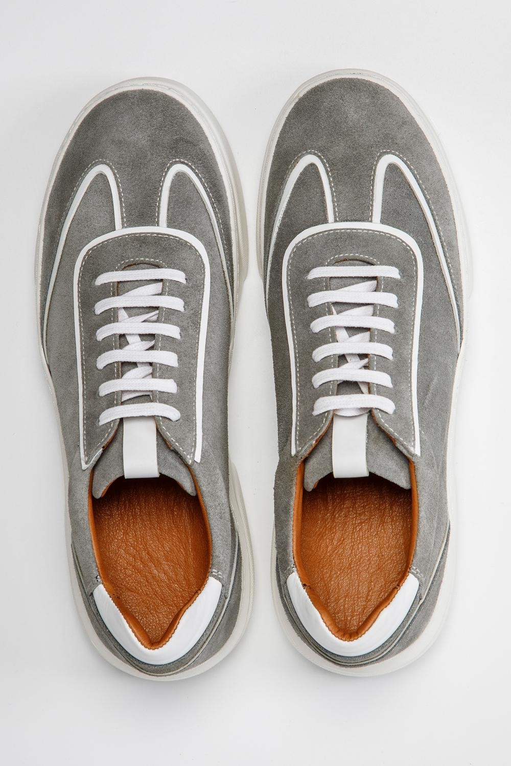 Roma Deri Sneakers LG - Gri