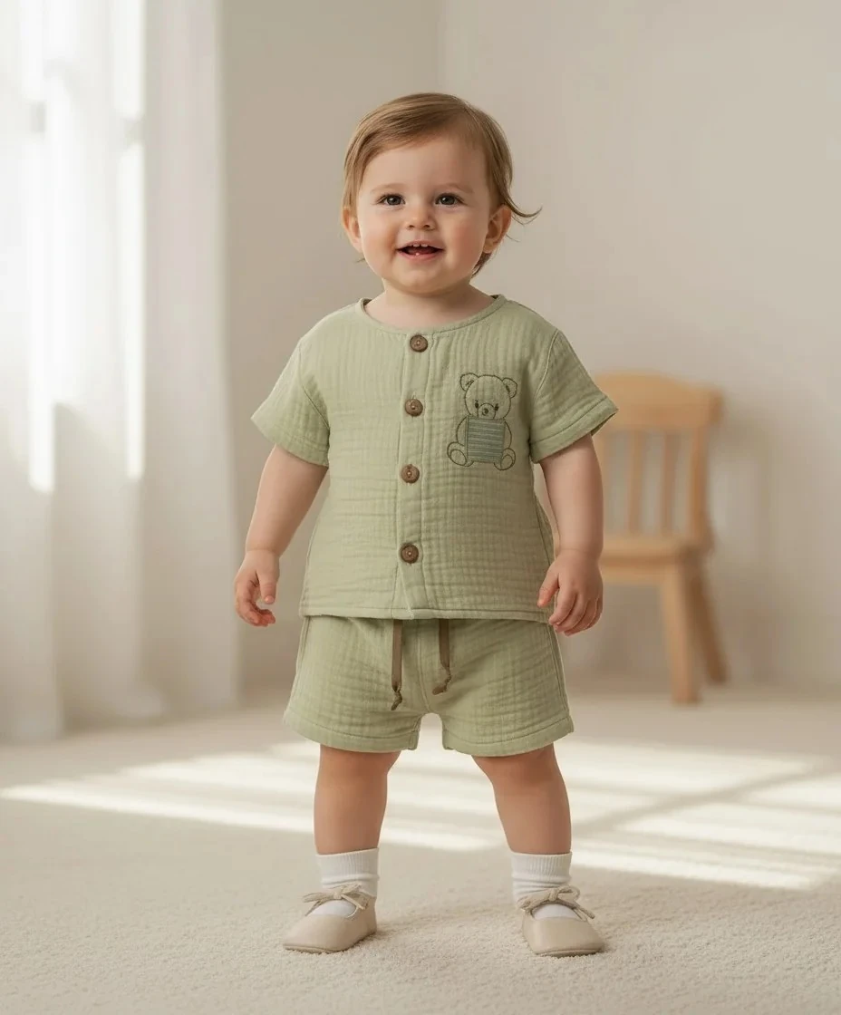 2 li Müslin Takım - Yeşil