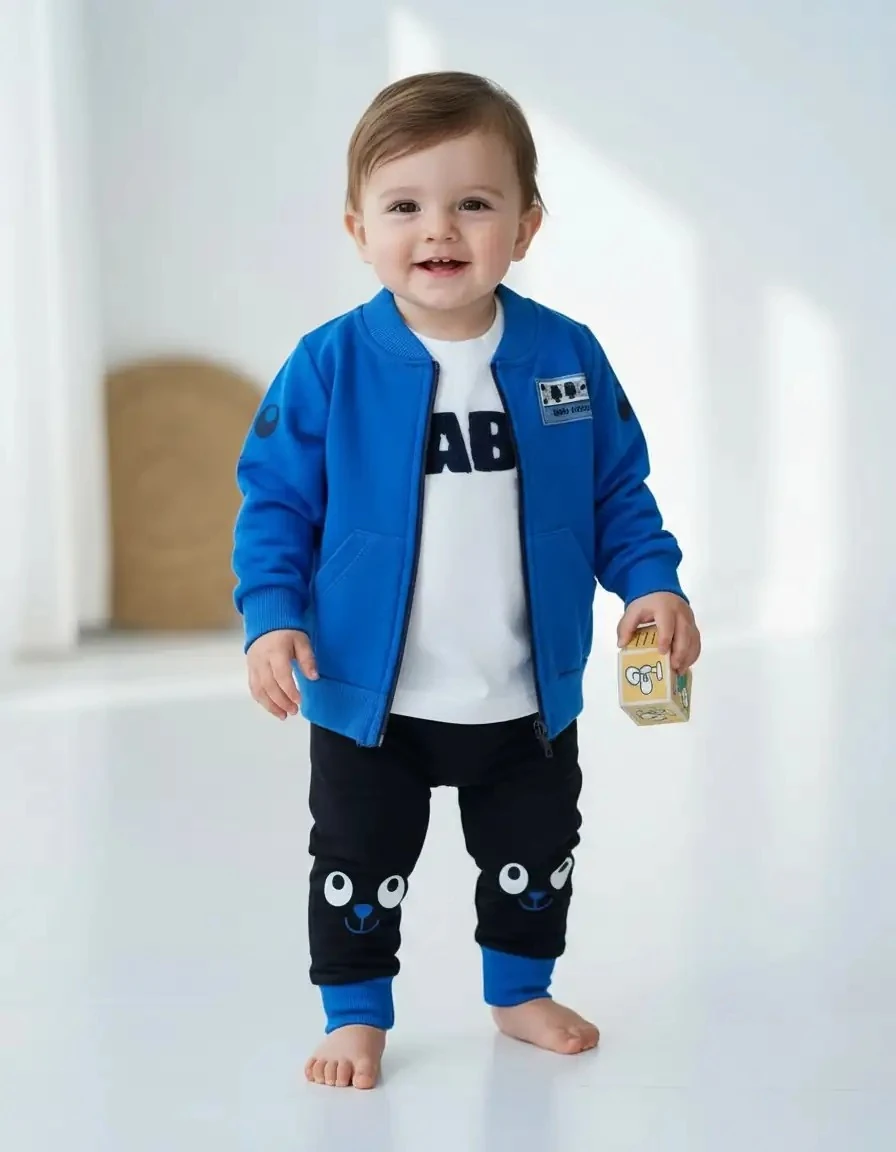 3 lü Erkek Bebek Takım