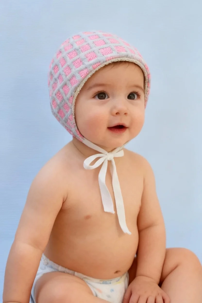 Şapka & Bere - Pembe&Gri