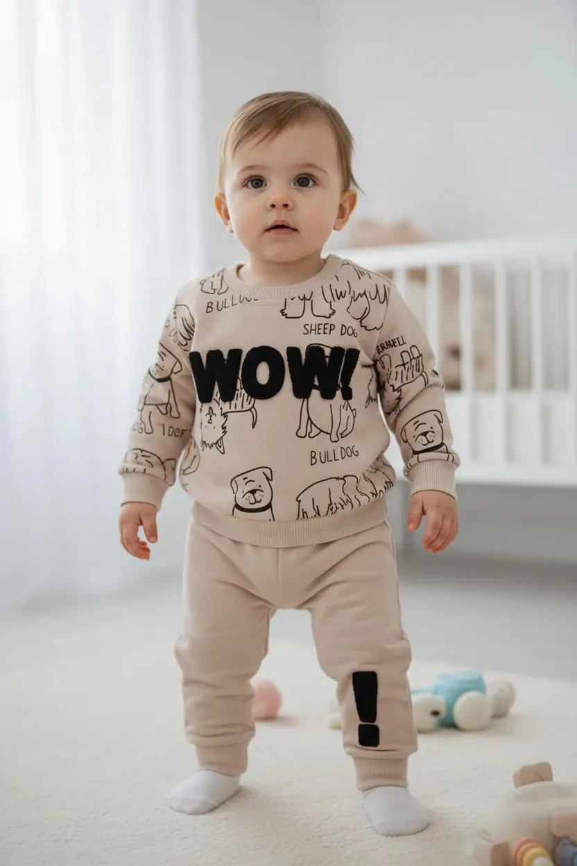 Köpek Baskılı 2 Li Takım