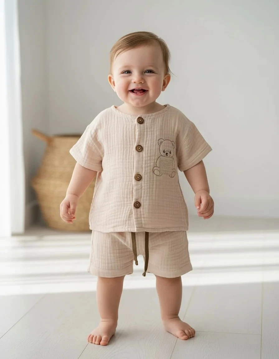 2 li Müslin Takım - Bej