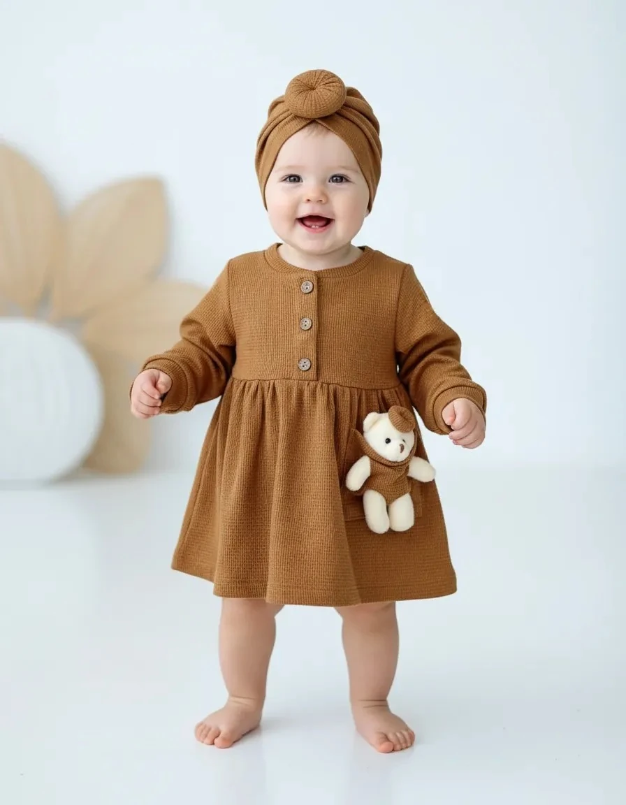 Boneli Oyuncak Ayıcıklı Elbise