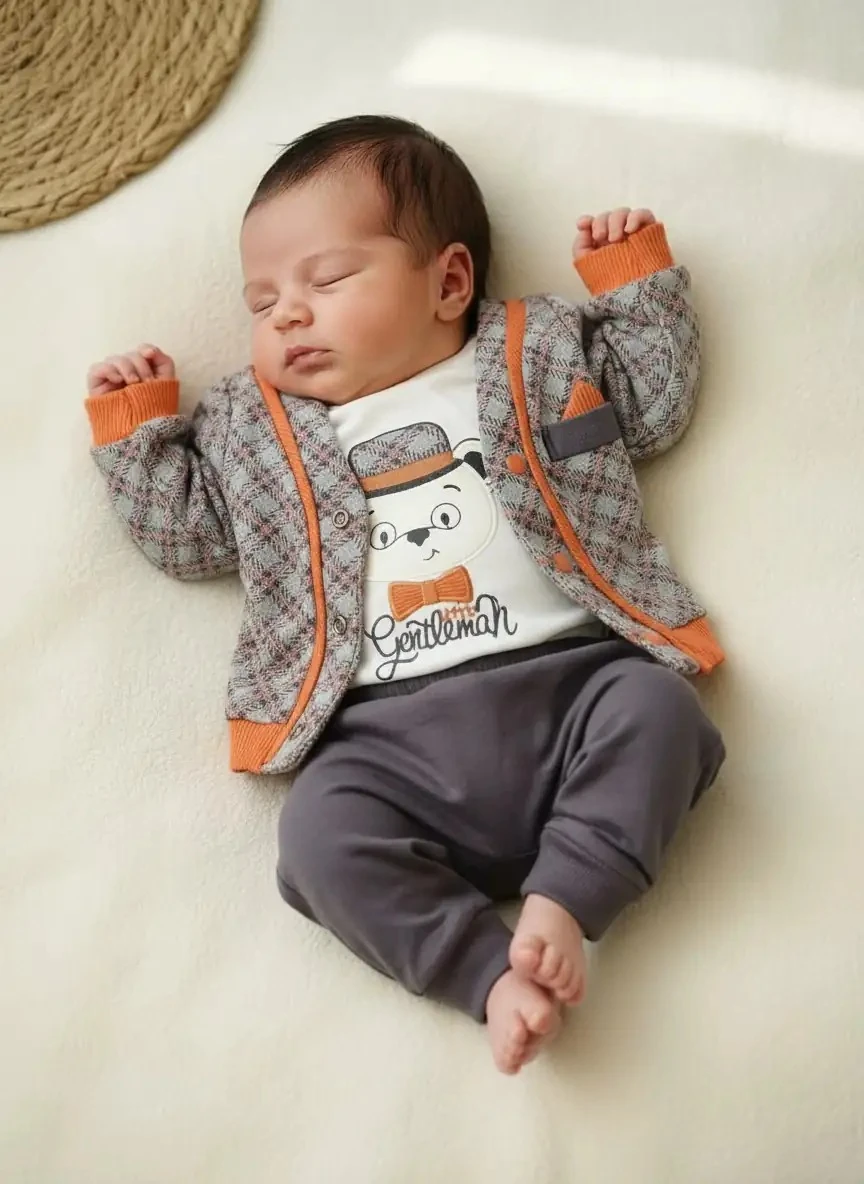 Ayıcık Nakışlı 3 lü Takım